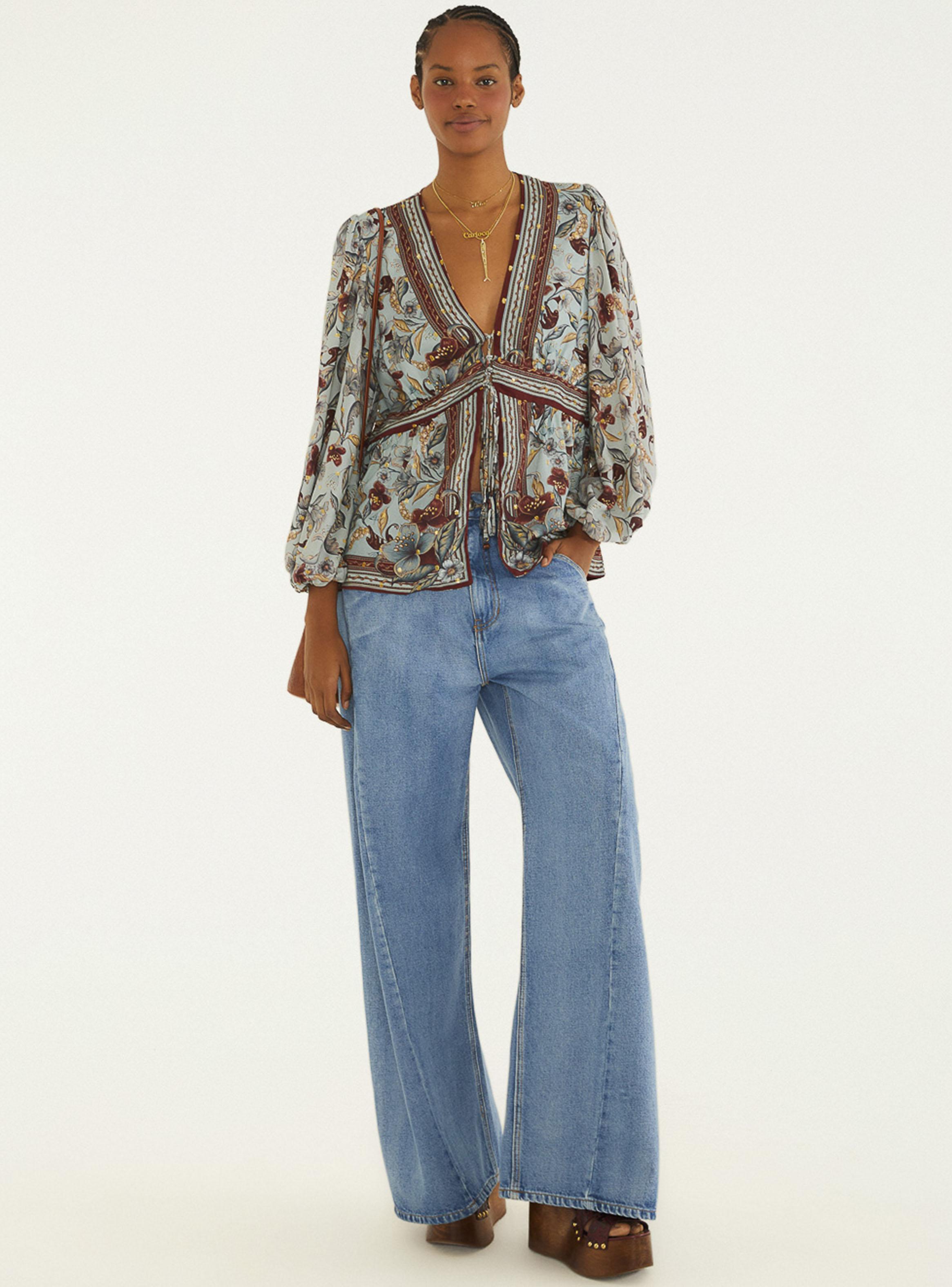 Blusa Boho Manga Globo-3