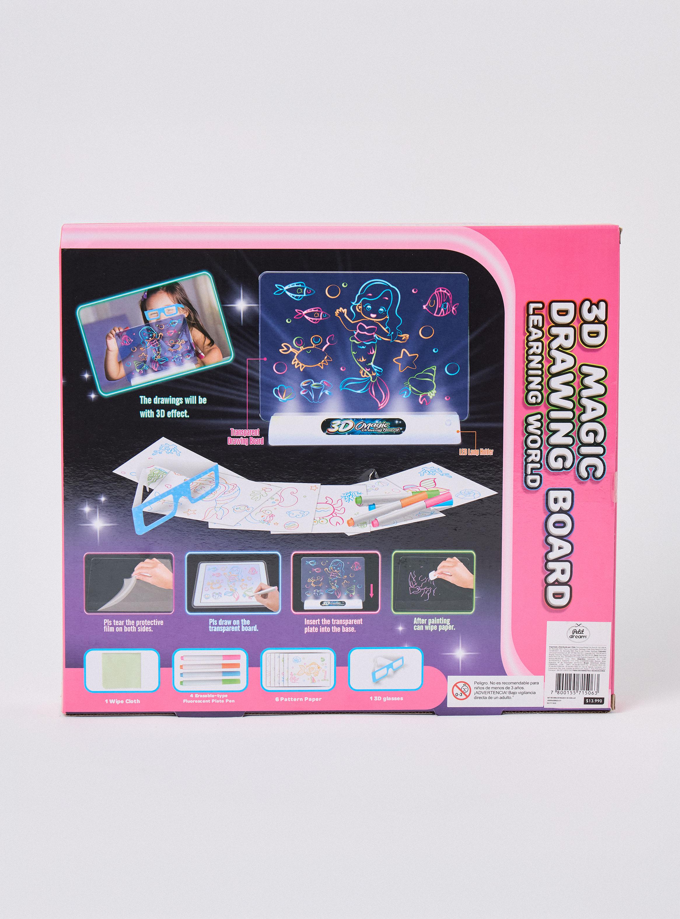 Pizarra Set de Dibujo Mágico 3D con Luz-3