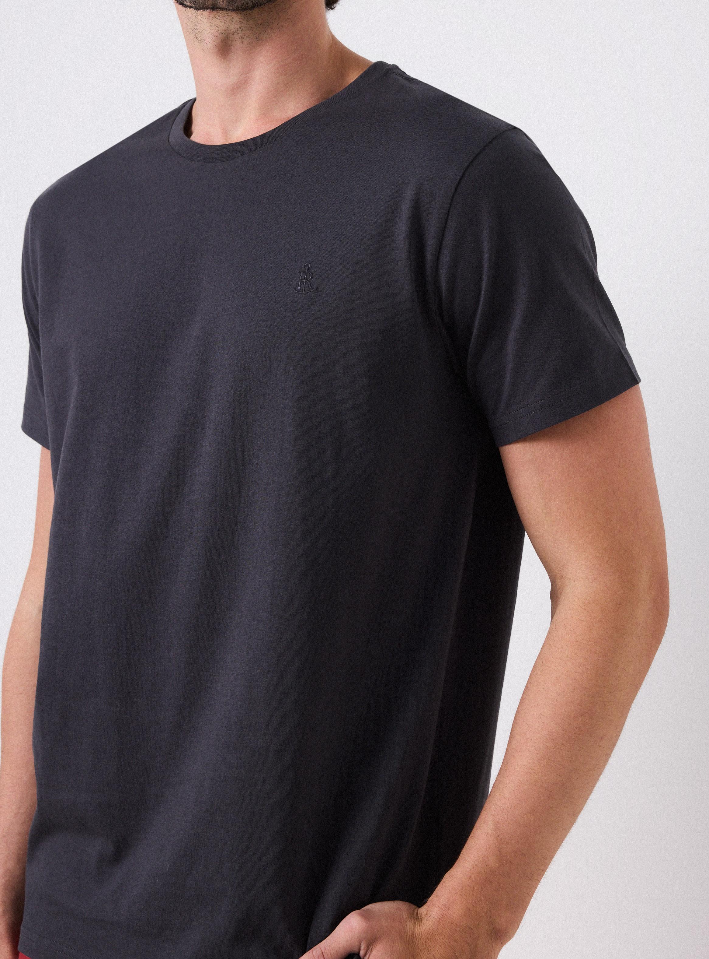 Polera Cuello Redondo Sólida Algodón-3