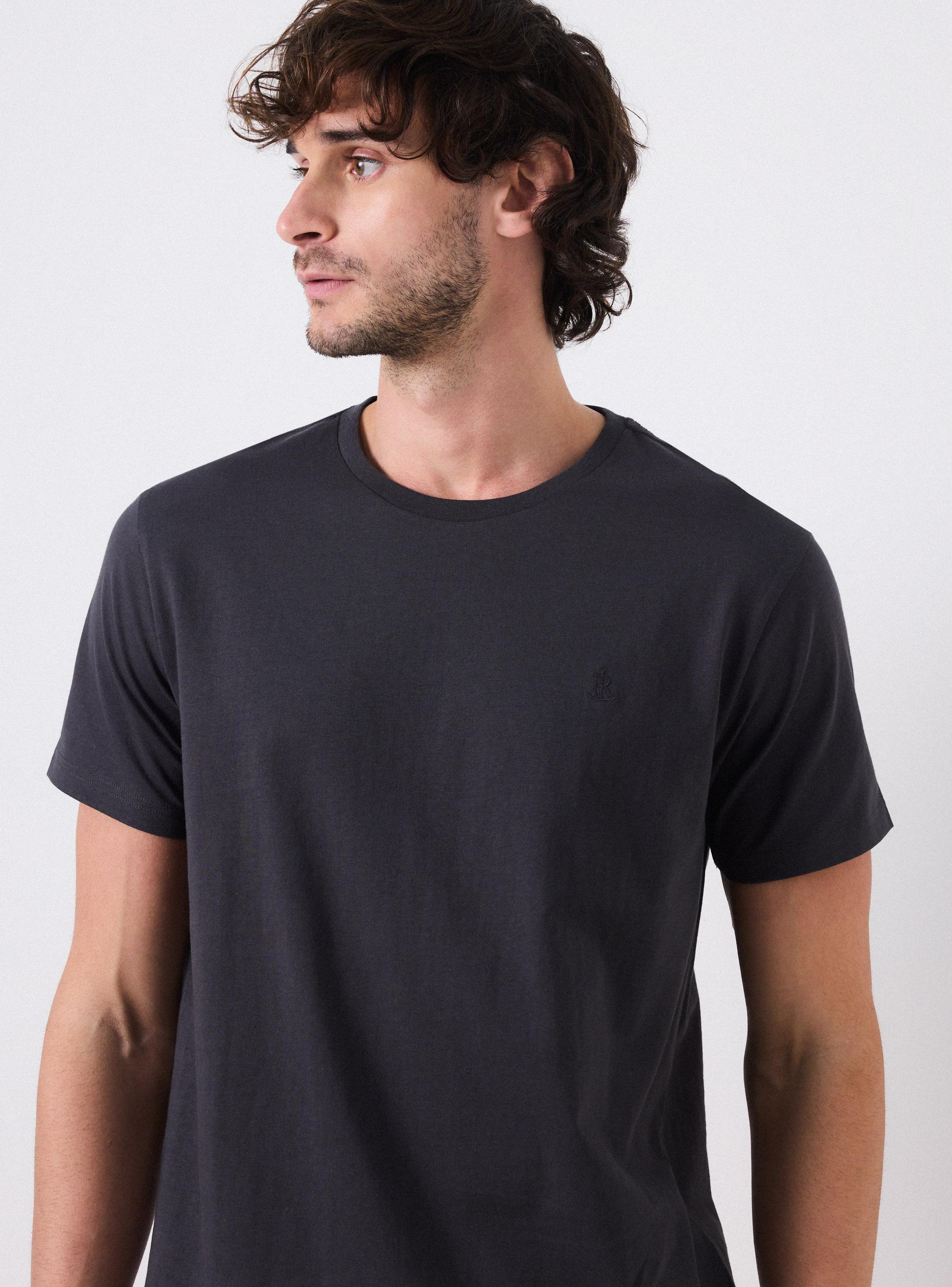 Polera Cuello Redondo Sólida Algodón-2