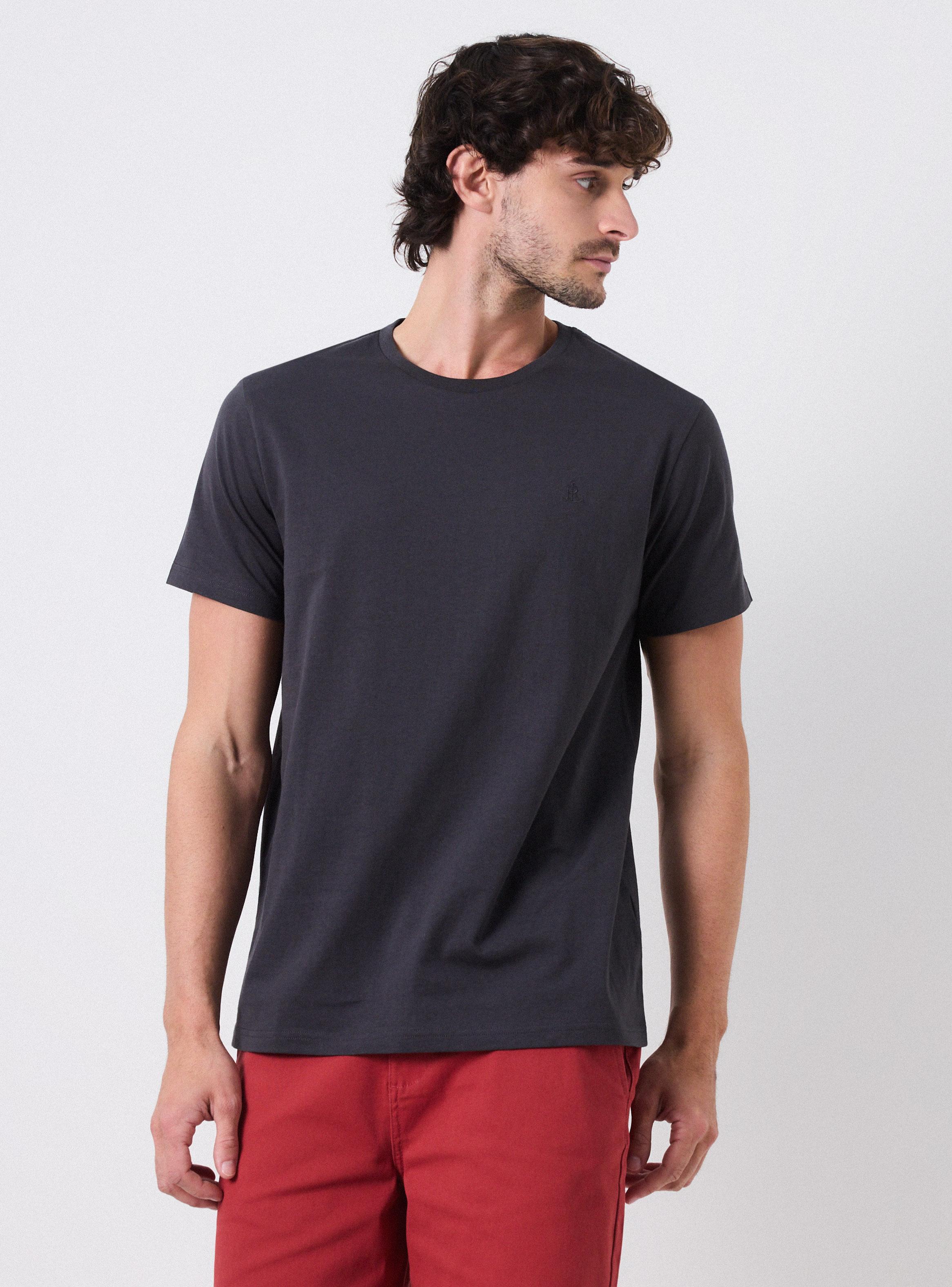 Polera Cuello Redondo Sólida Algodón-0