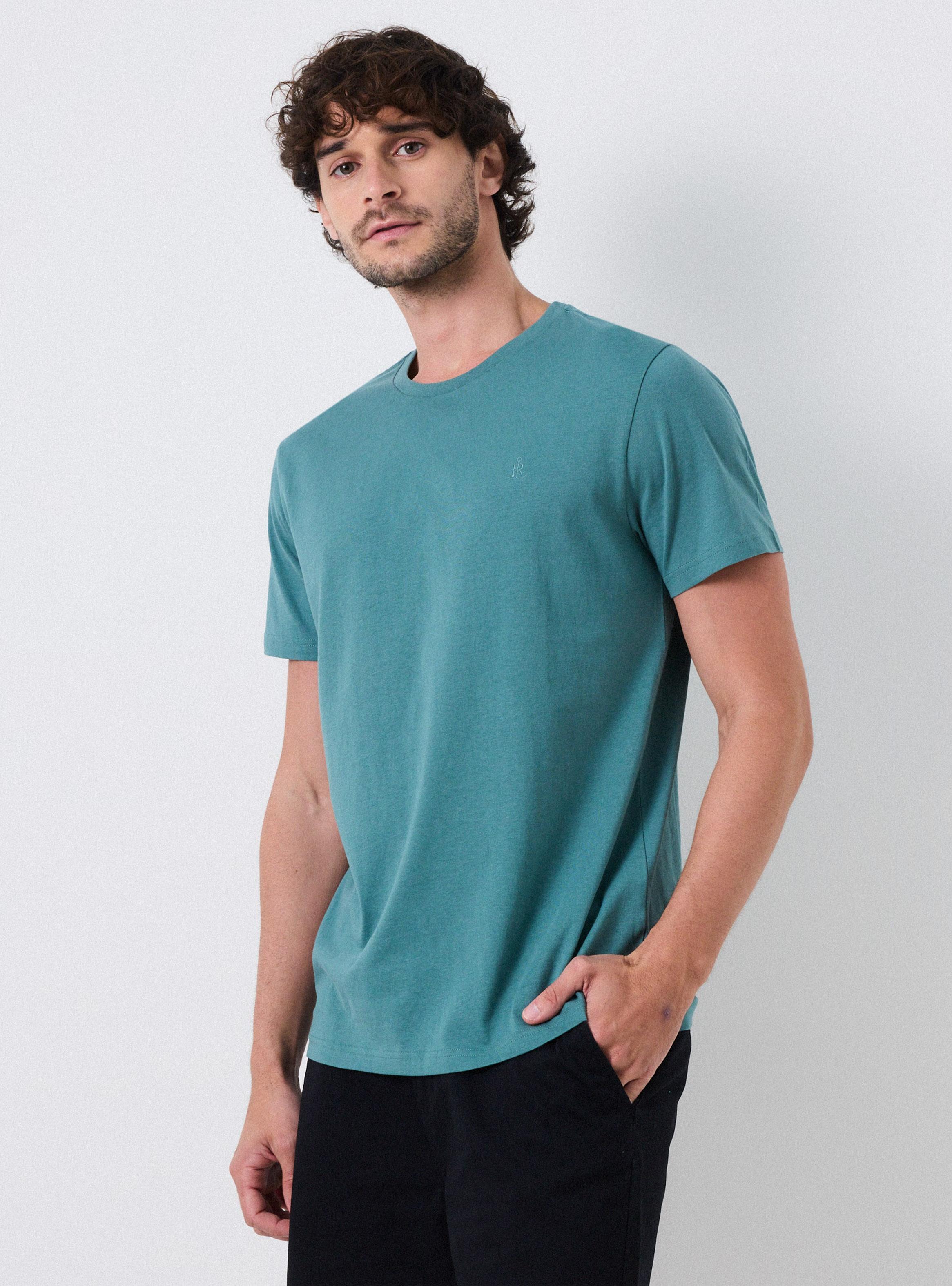 Polera Cuello Redondo Sólida Algodón-0
