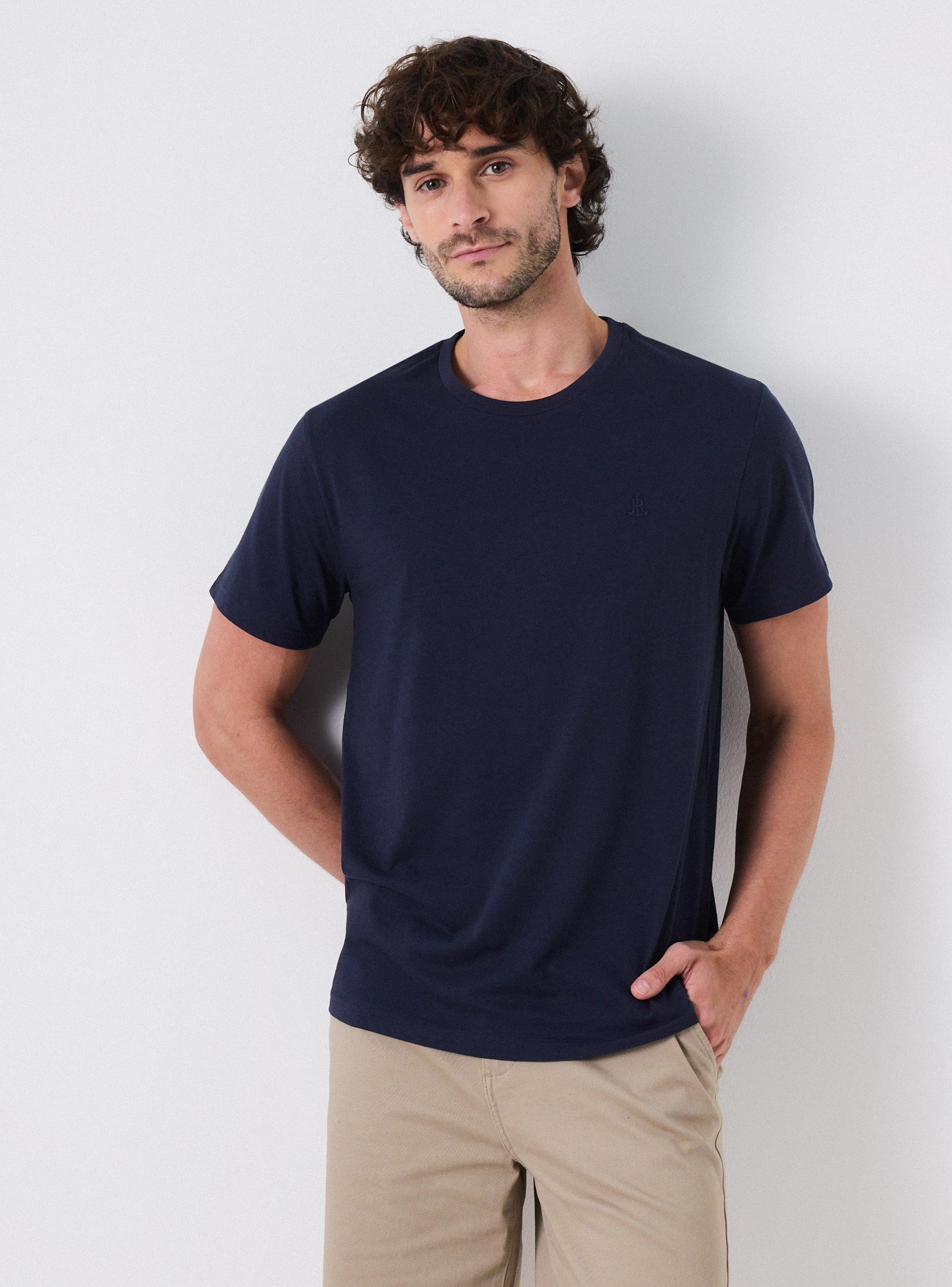 Polera Cuello Redondo Sólida Algodón-0