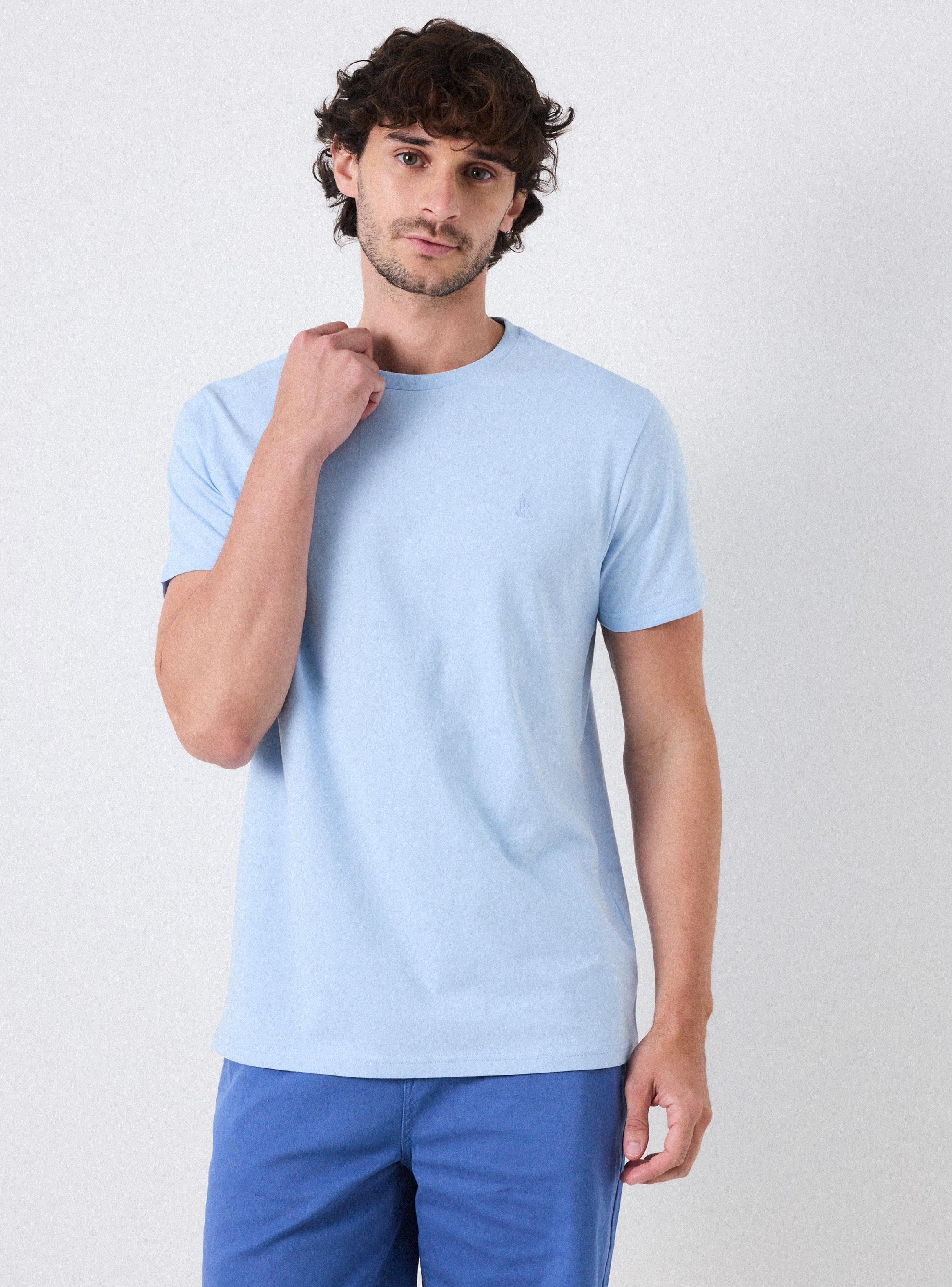 Polera Cuello Redondo Sólida Algodón-0