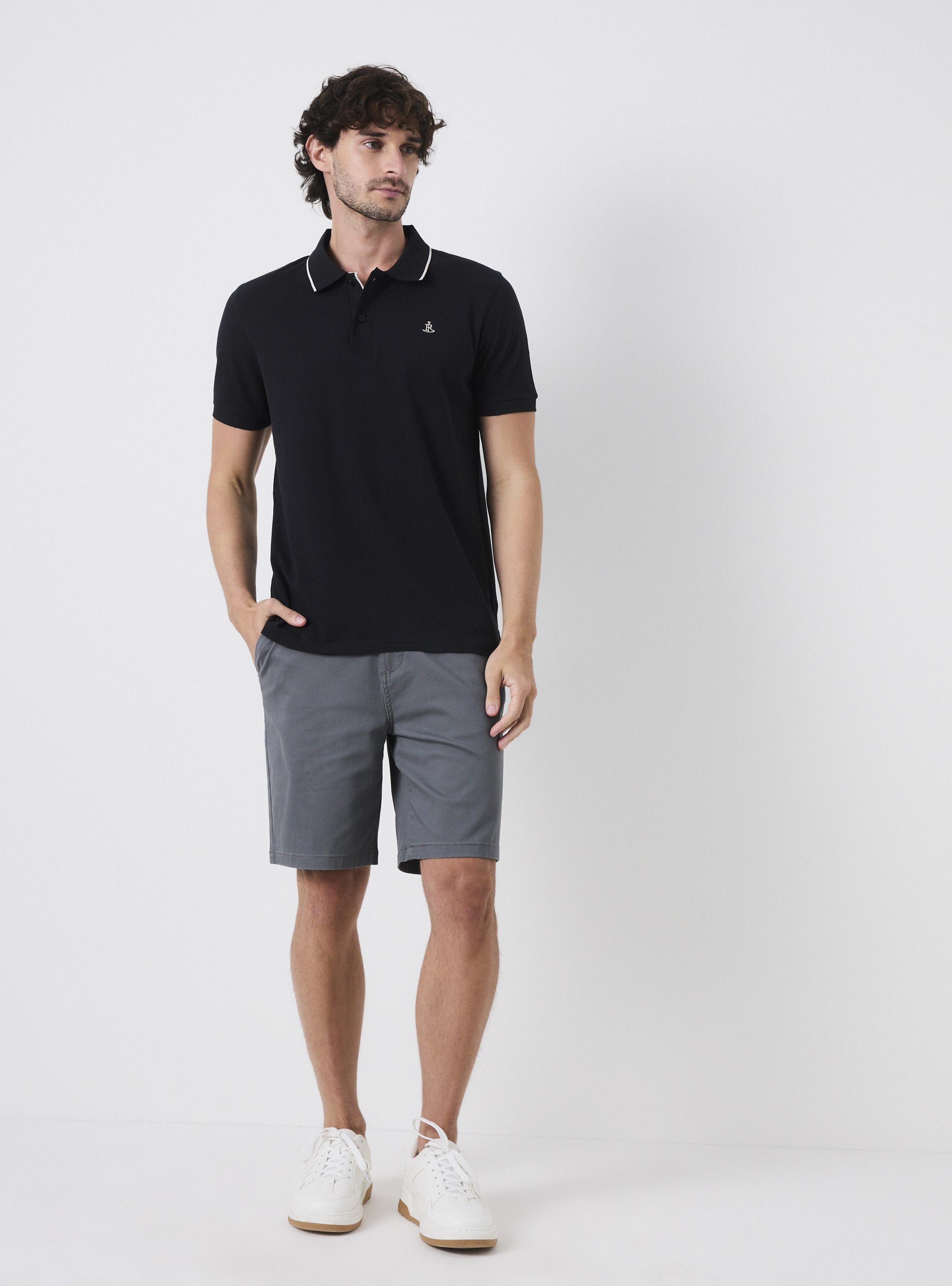 Polera Manga Corta Piqué Cuello Polo-4