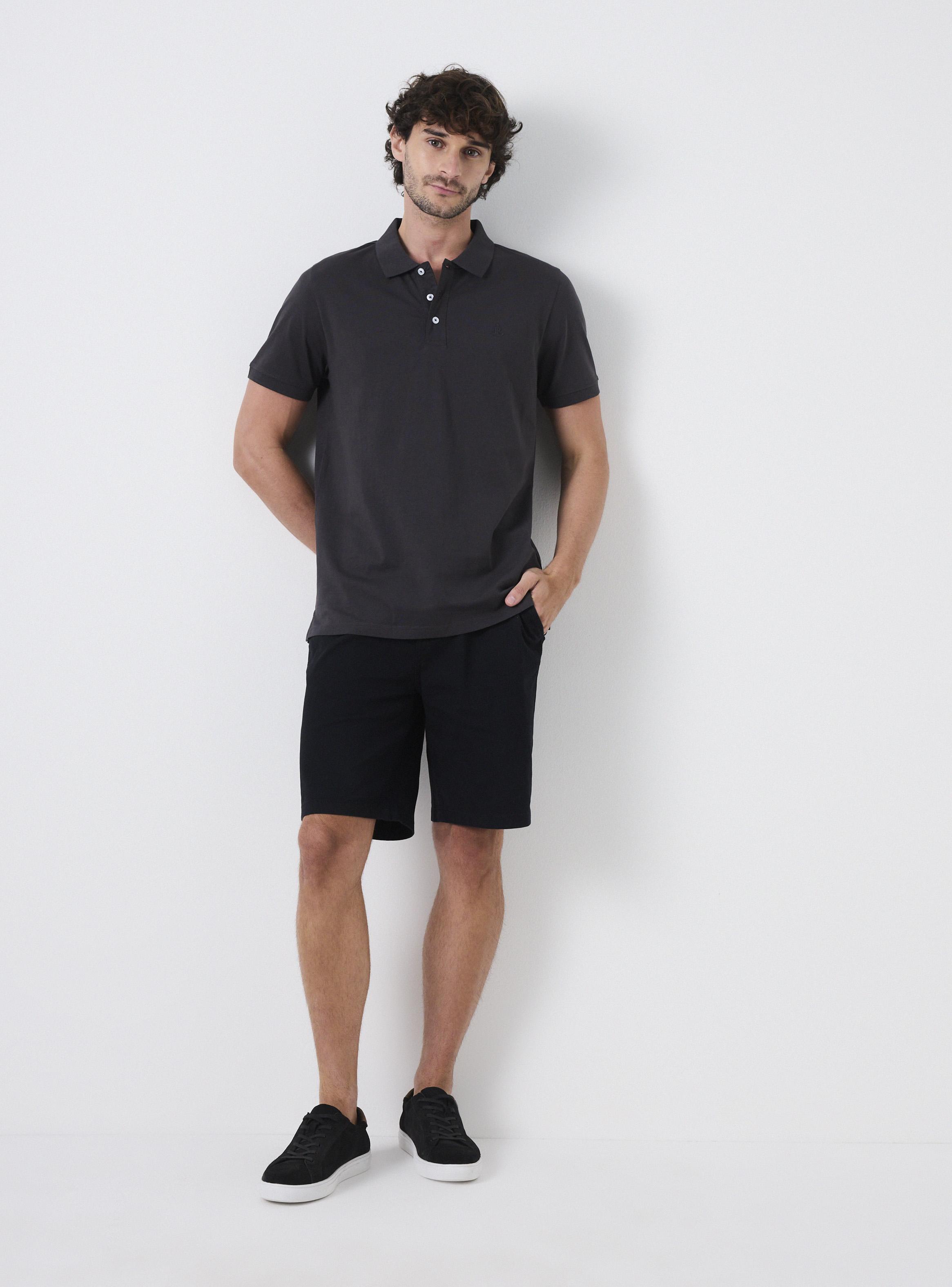 Polera Manga Corta Algodón Jersey Cuello Polo-4