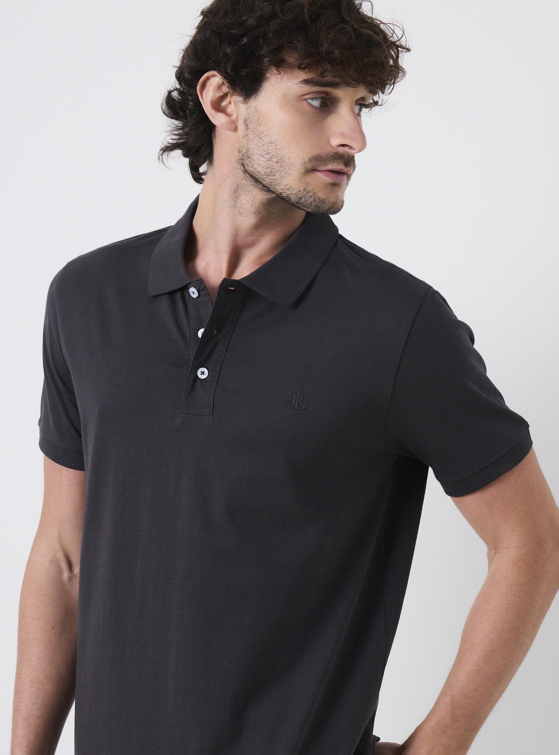 Polera Manga Corta Algodón Jersey Cuello Polo-2