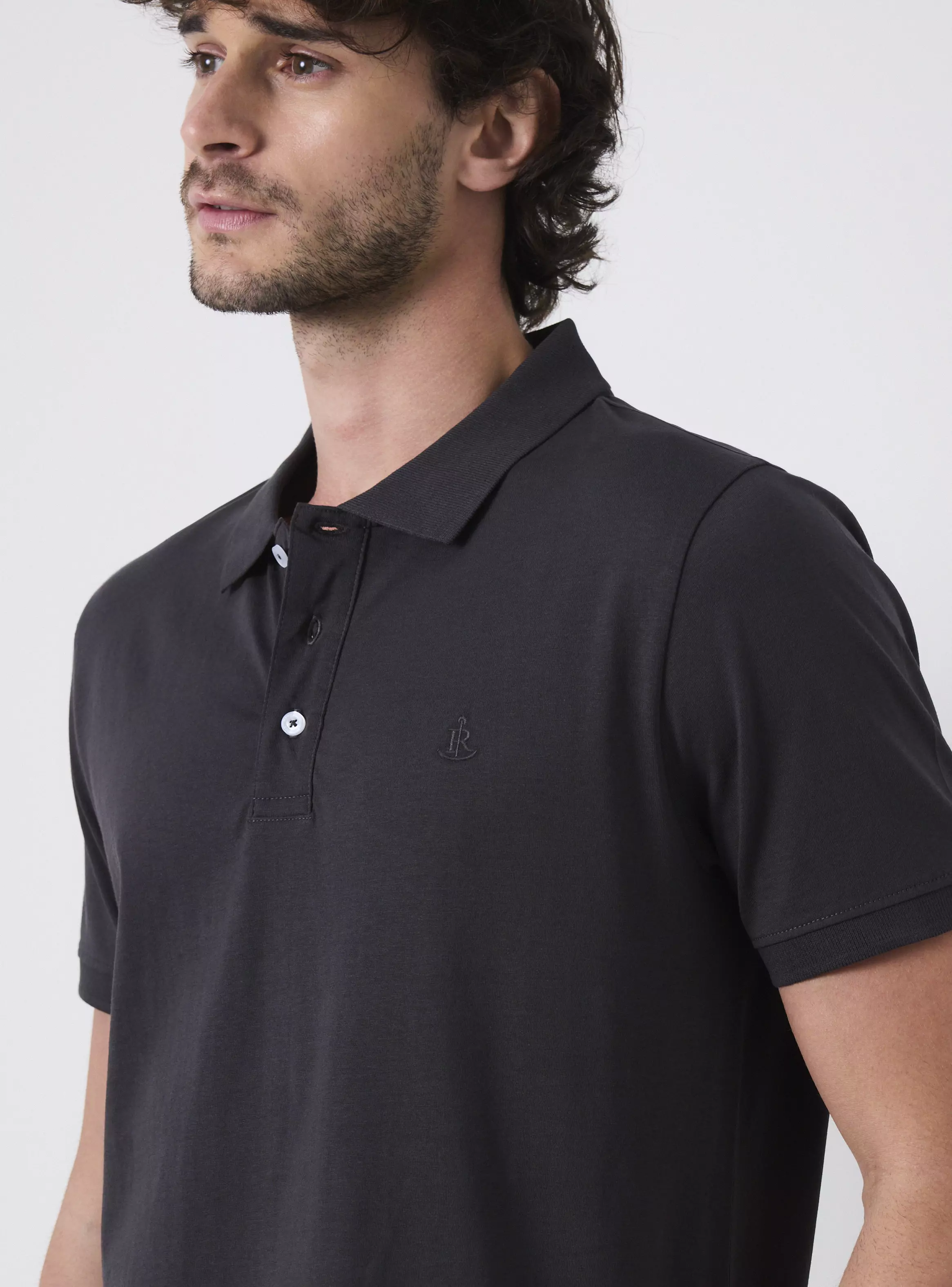 Polera Manga Corta Algodón Jersey Cuello Polo-3