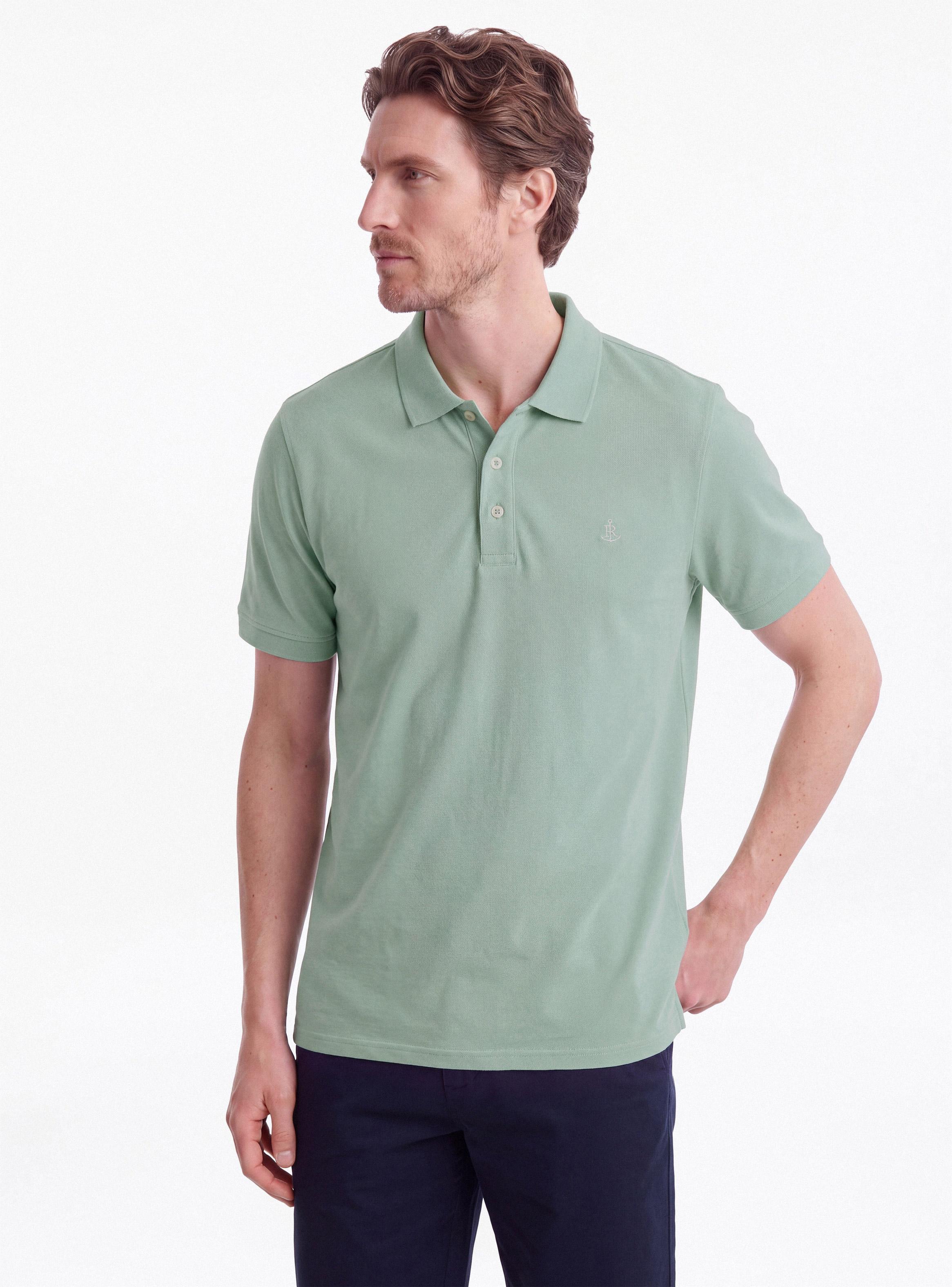 Polera Manga Corta Algodón Jersey Cuello Polo-0