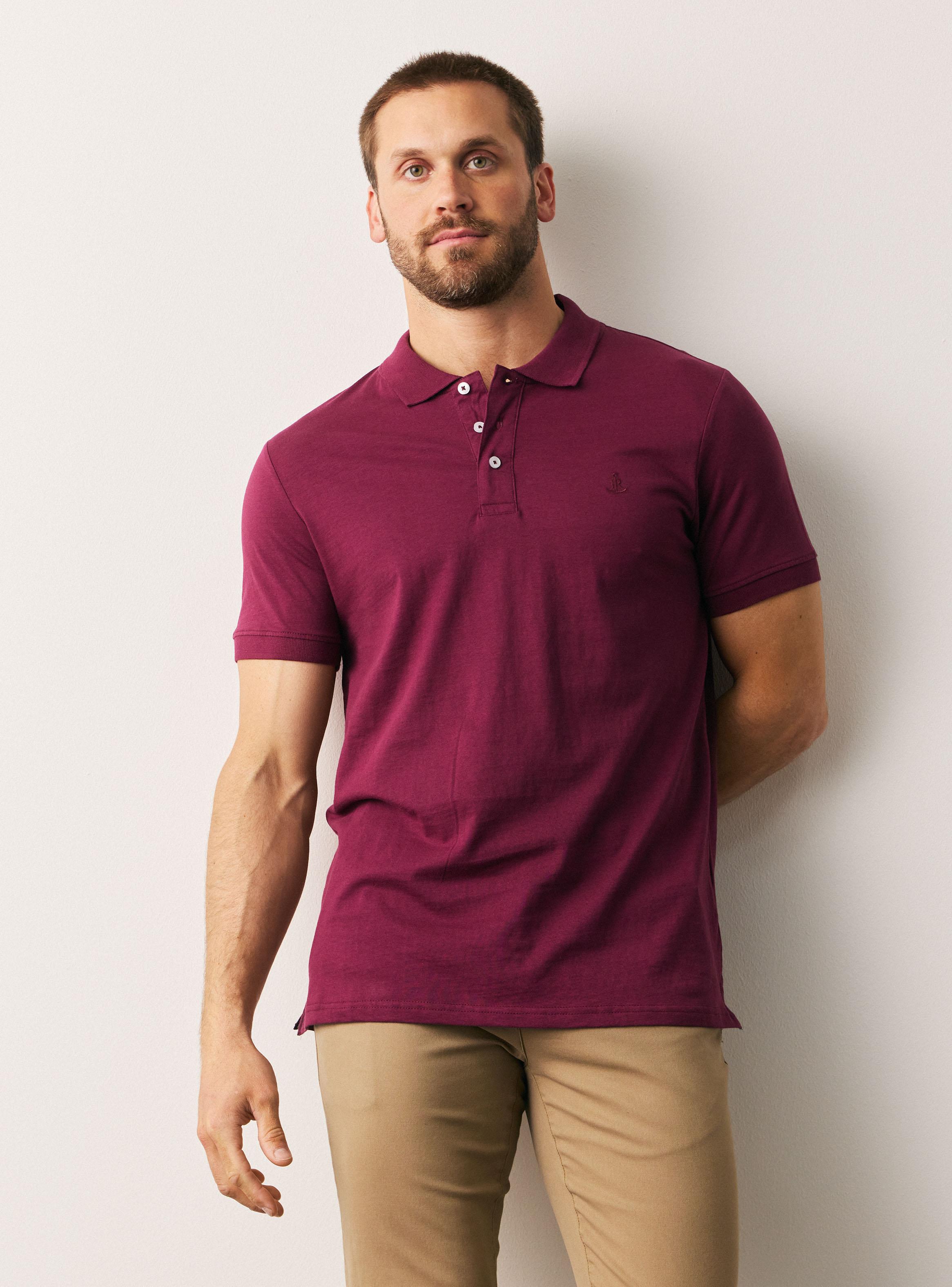 Polera Manga Corta Algodón Jersey Cuello Polo-0