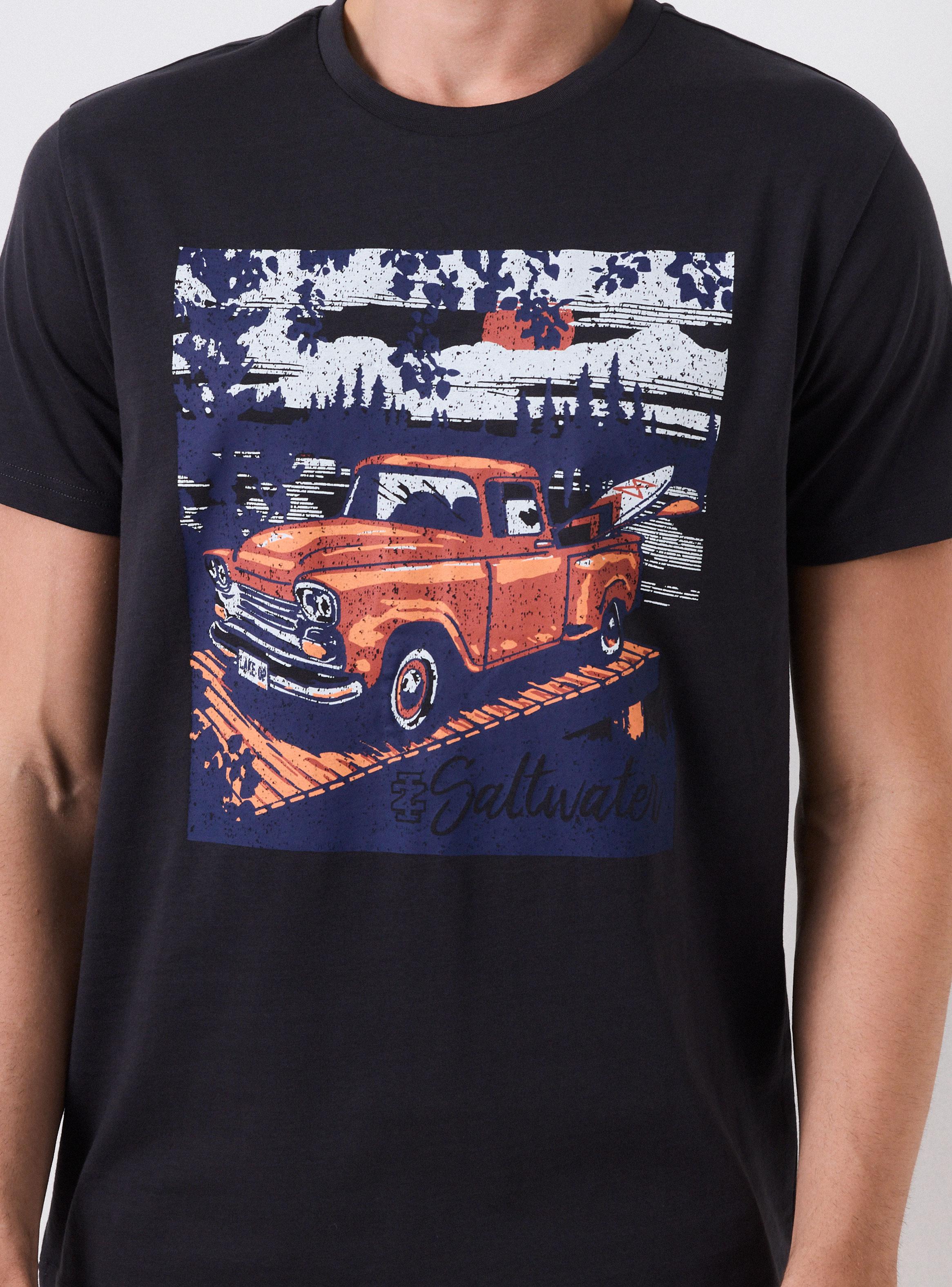 Camisa Manga Corta Print Hojas-3