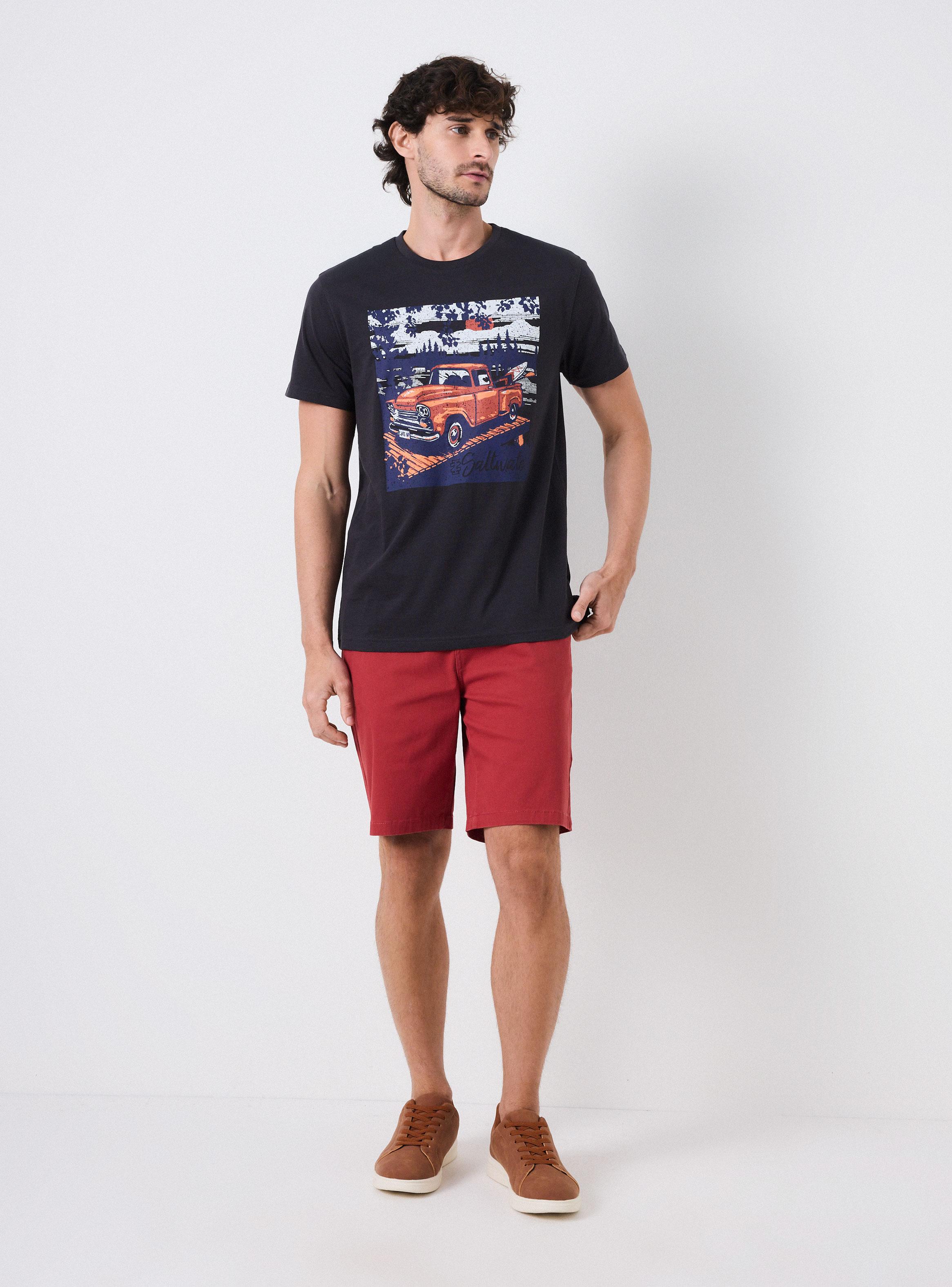 Camisa Manga Corta Print Hojas-4
