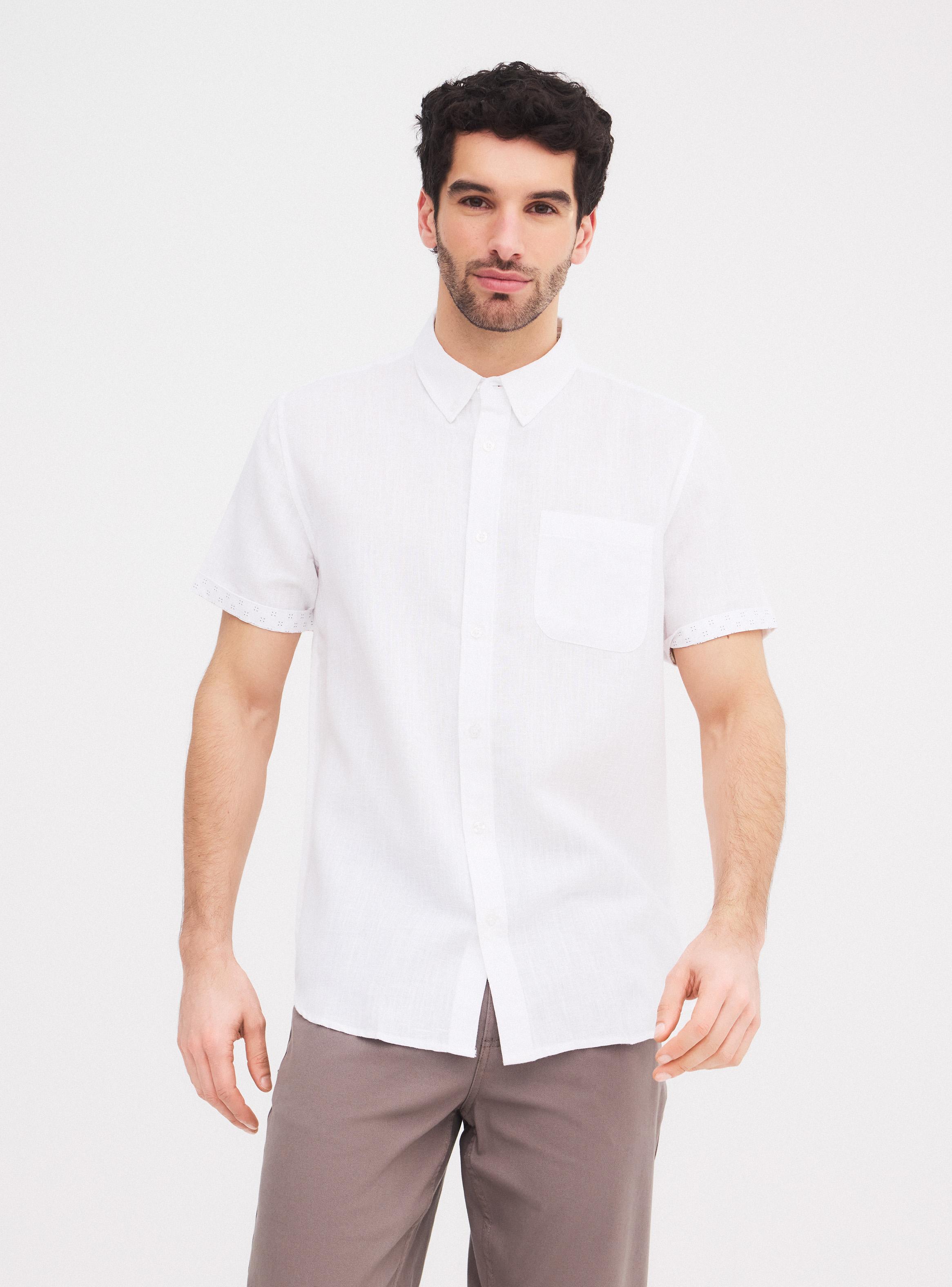 Camisa Manga Corta Texturada-0
