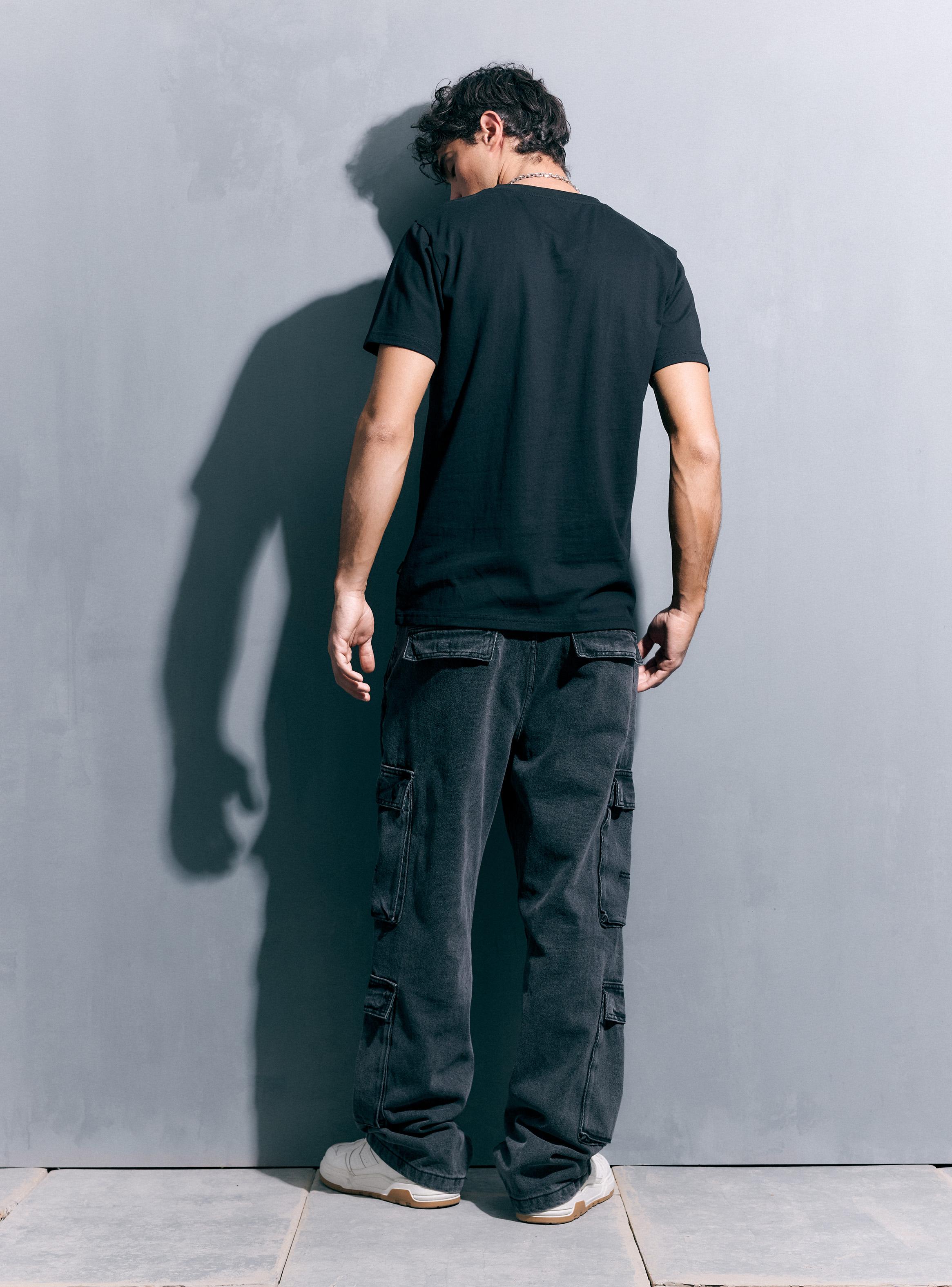 Polera Color Sólido Cuello V-5