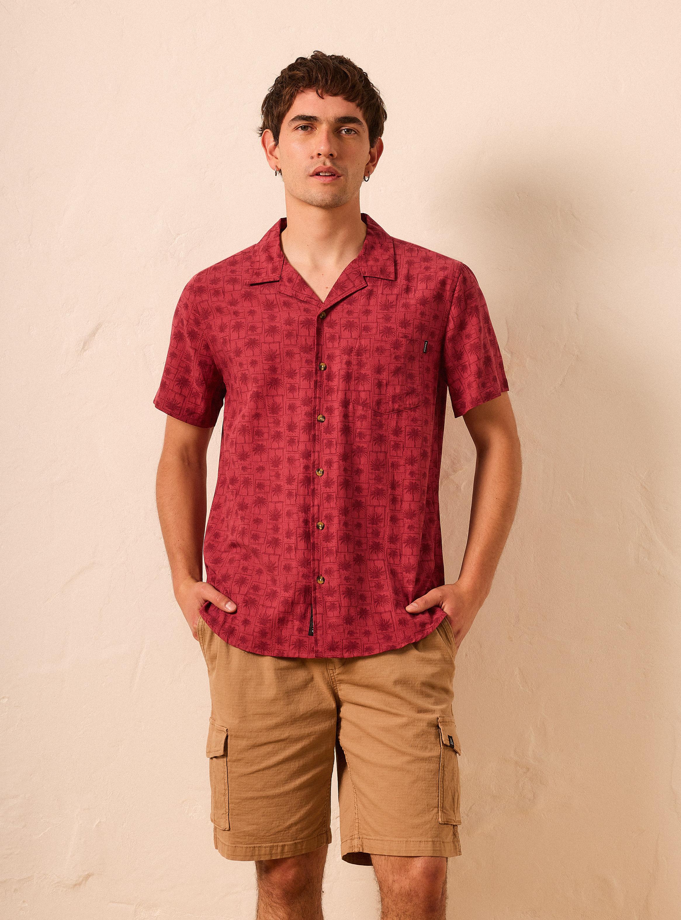 Camisa Estampada Relaxed Fit-0