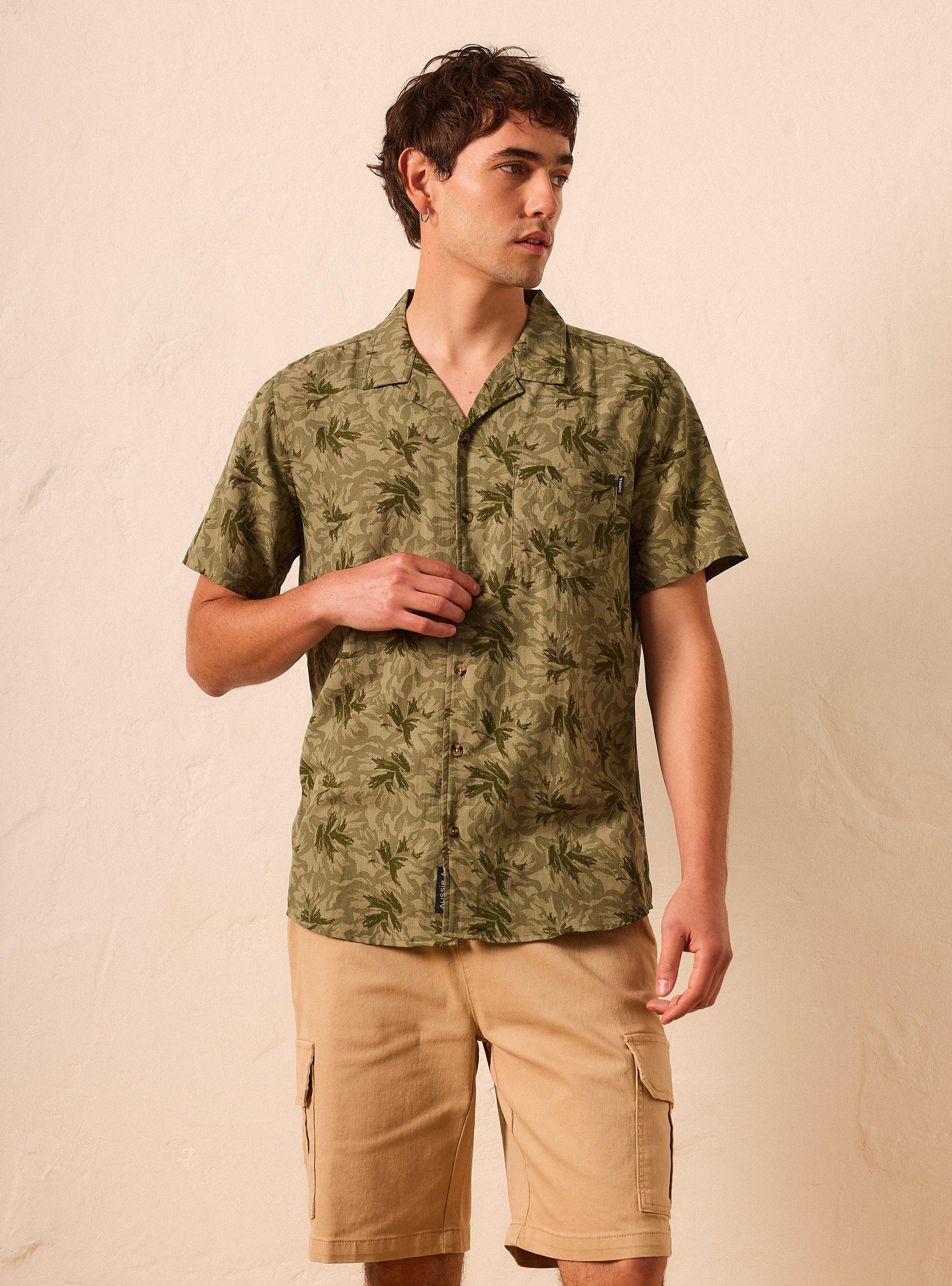 Camisa Estampada Relaxed Fit-0