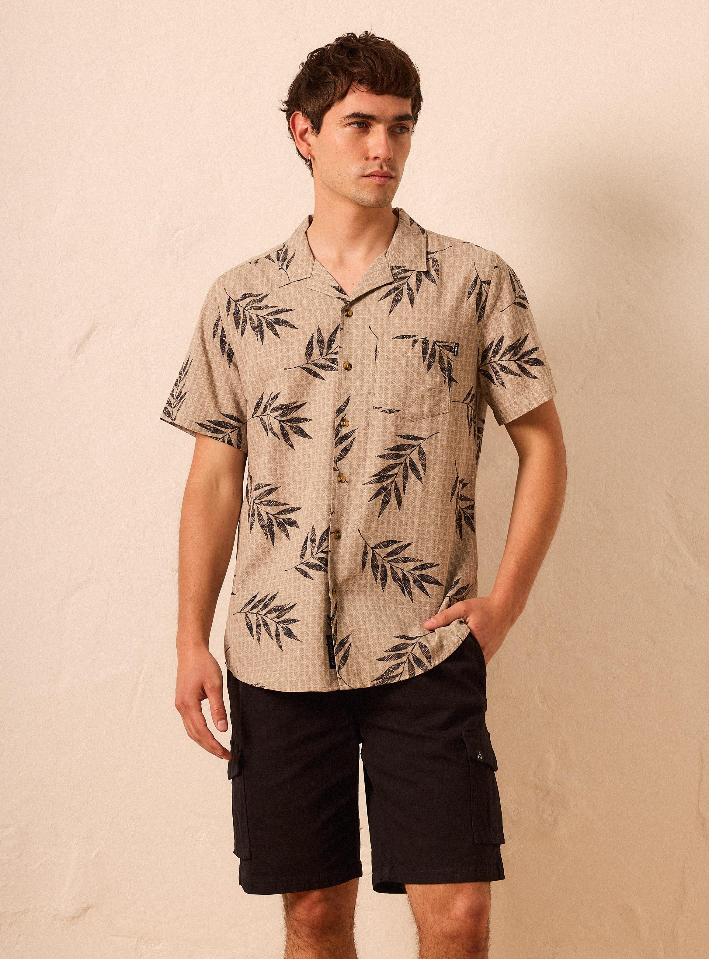 Camisa Estampada Relaxed Fit-0