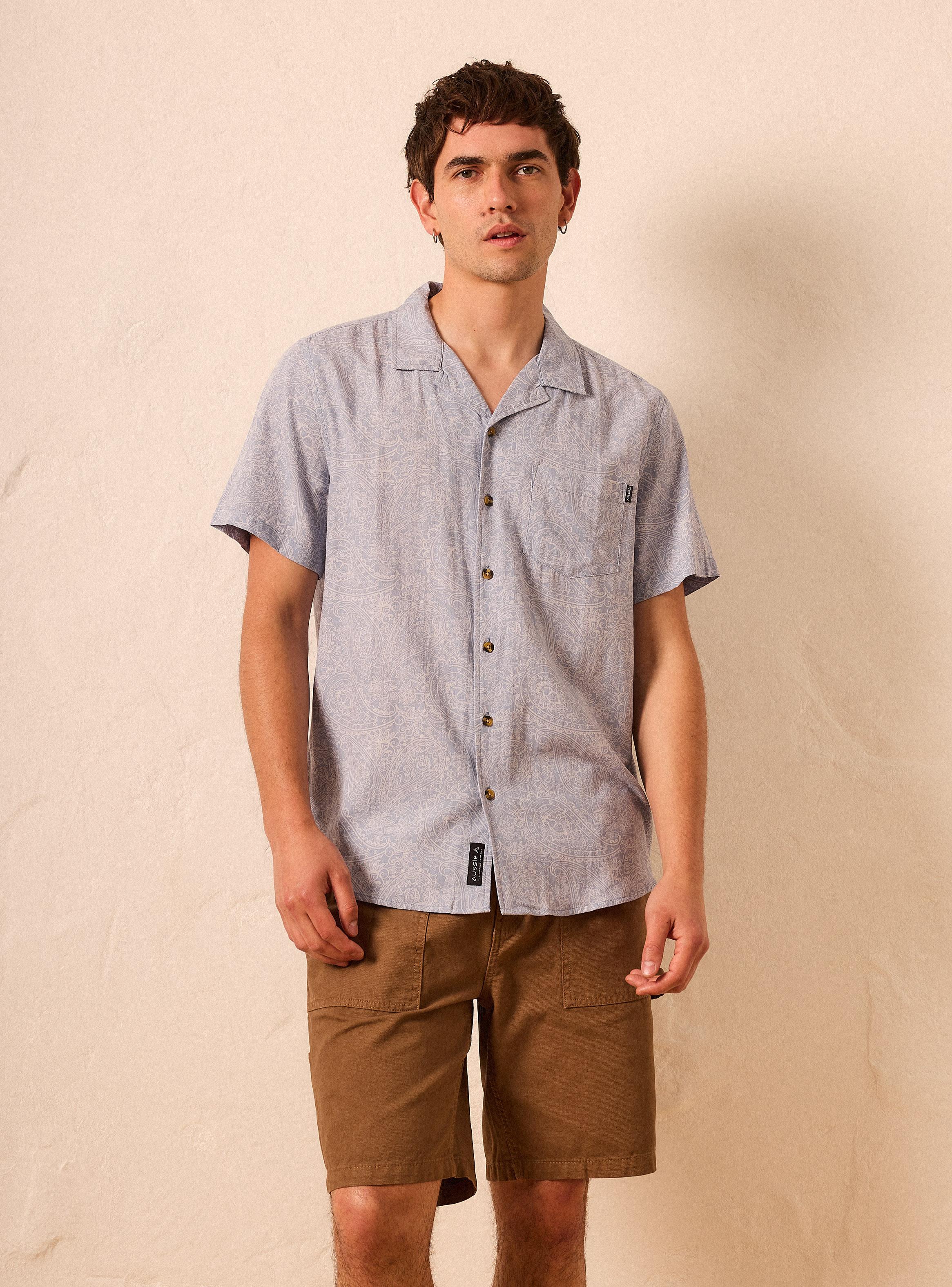 Camisa Estampada Relaxed Fit-0