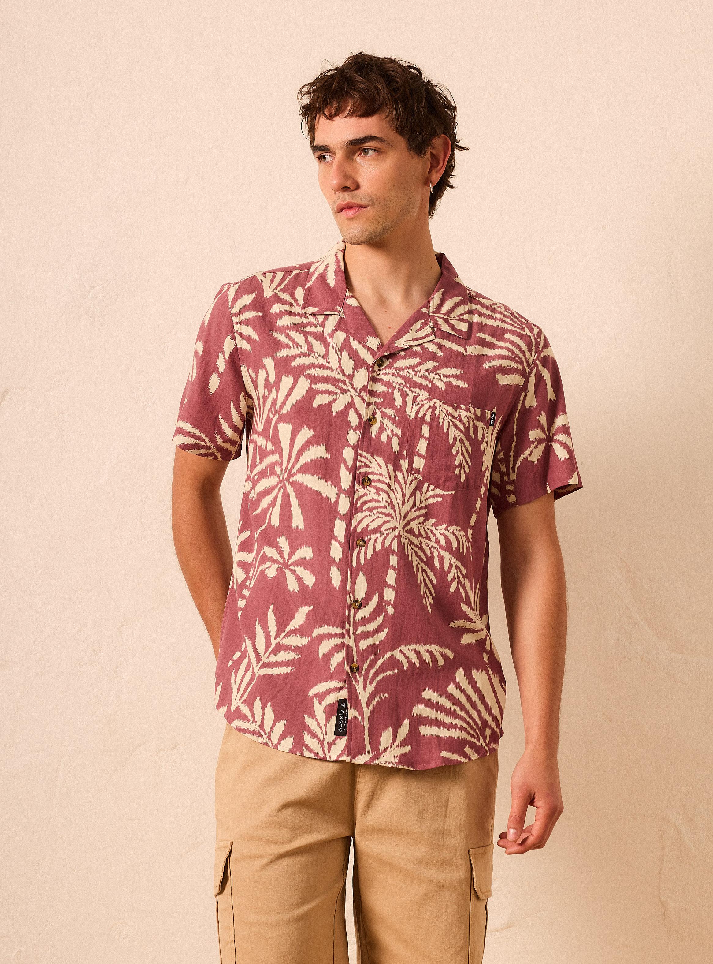Camisa Estampada Relaxed Fit-0
