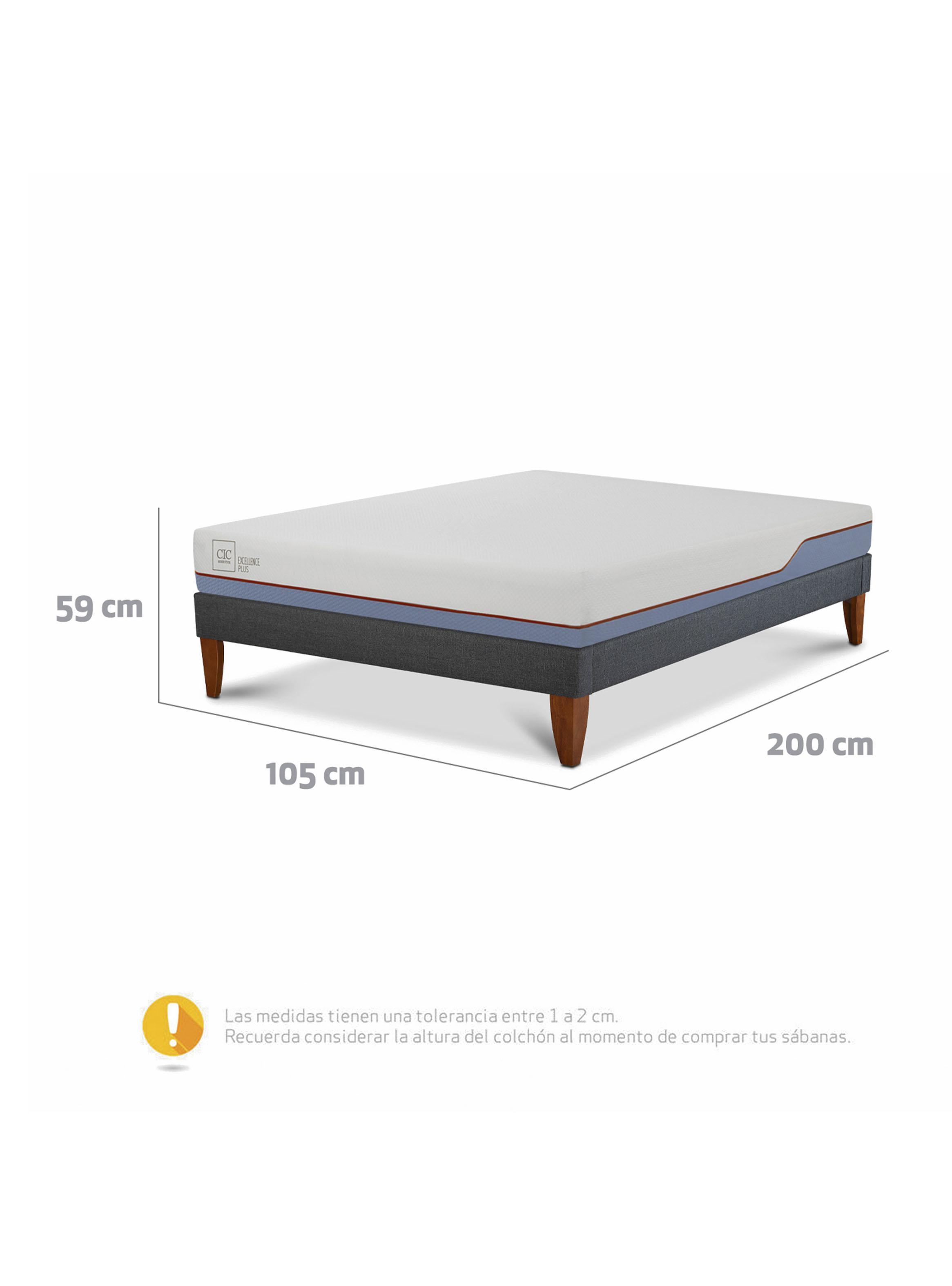 Cama Europea Box Excellence Plus 1.5 Plazas Base Normal-1