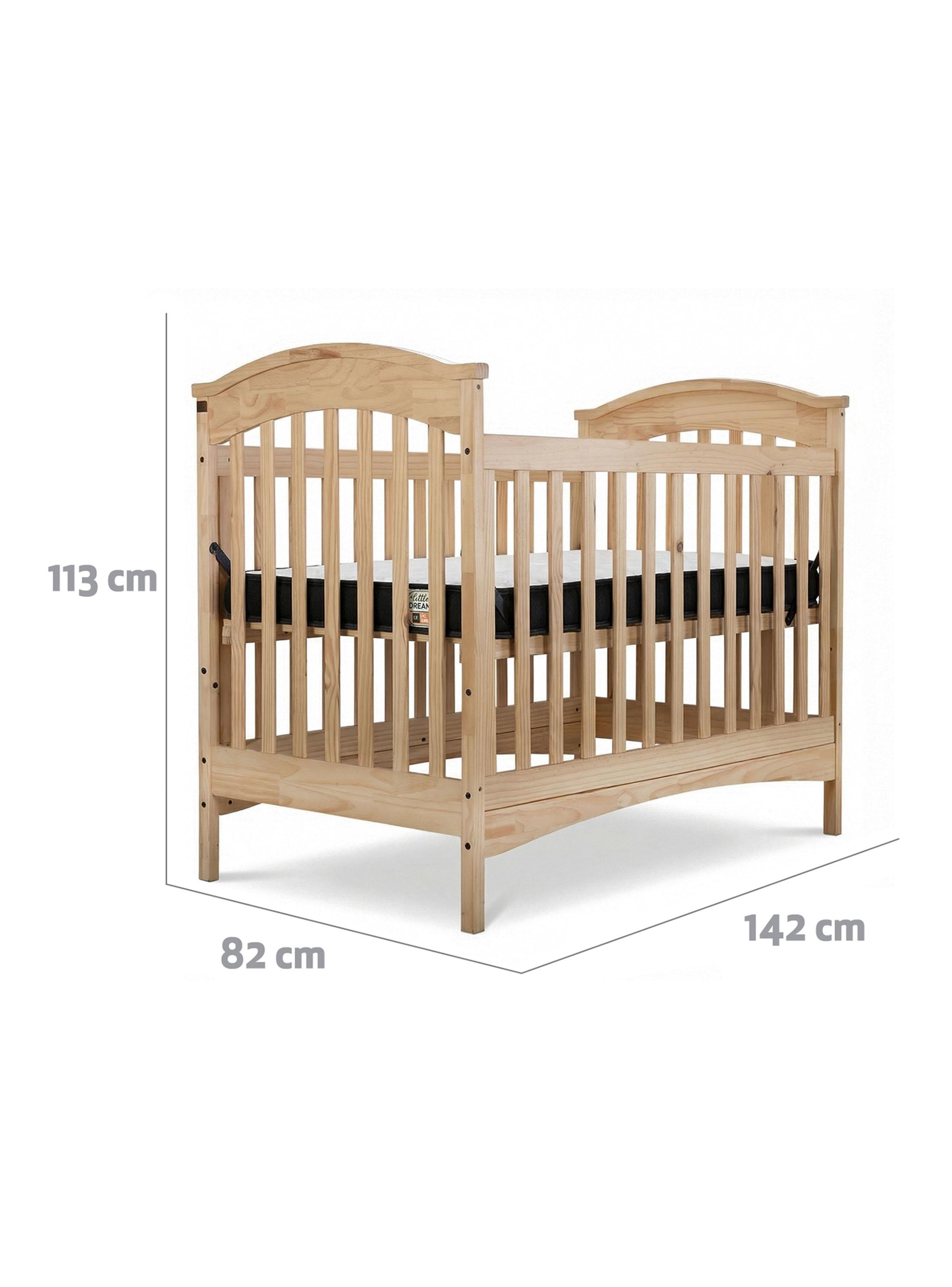 Cuna Little Dreams Natural + Colchón-1