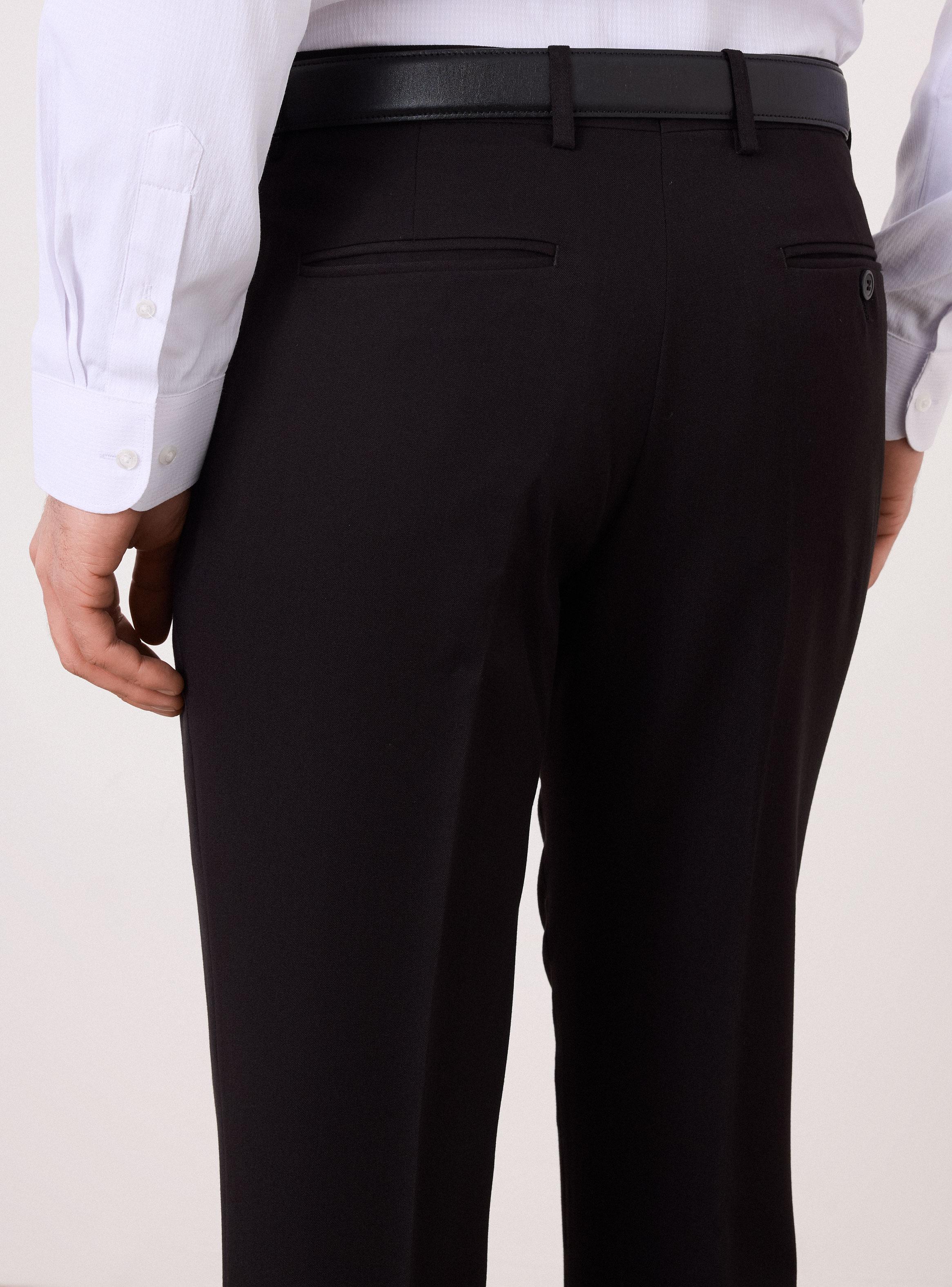 Pantalón Vestir Formal Slim Fit Spandex-3