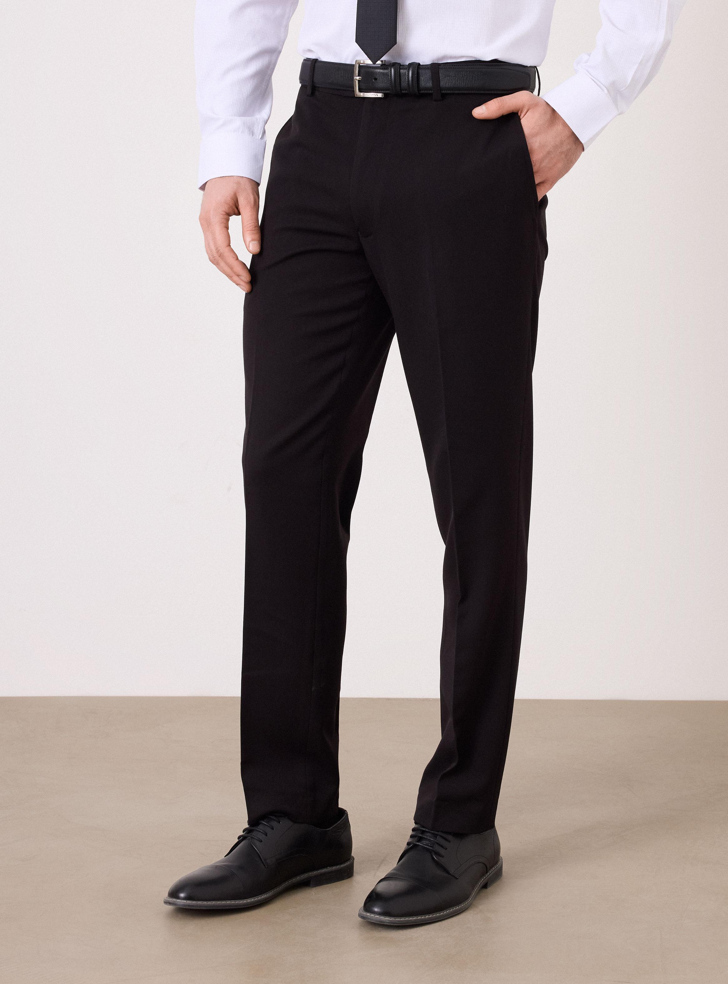Pantalón Vestir Formal Slim Fit Spandex-0