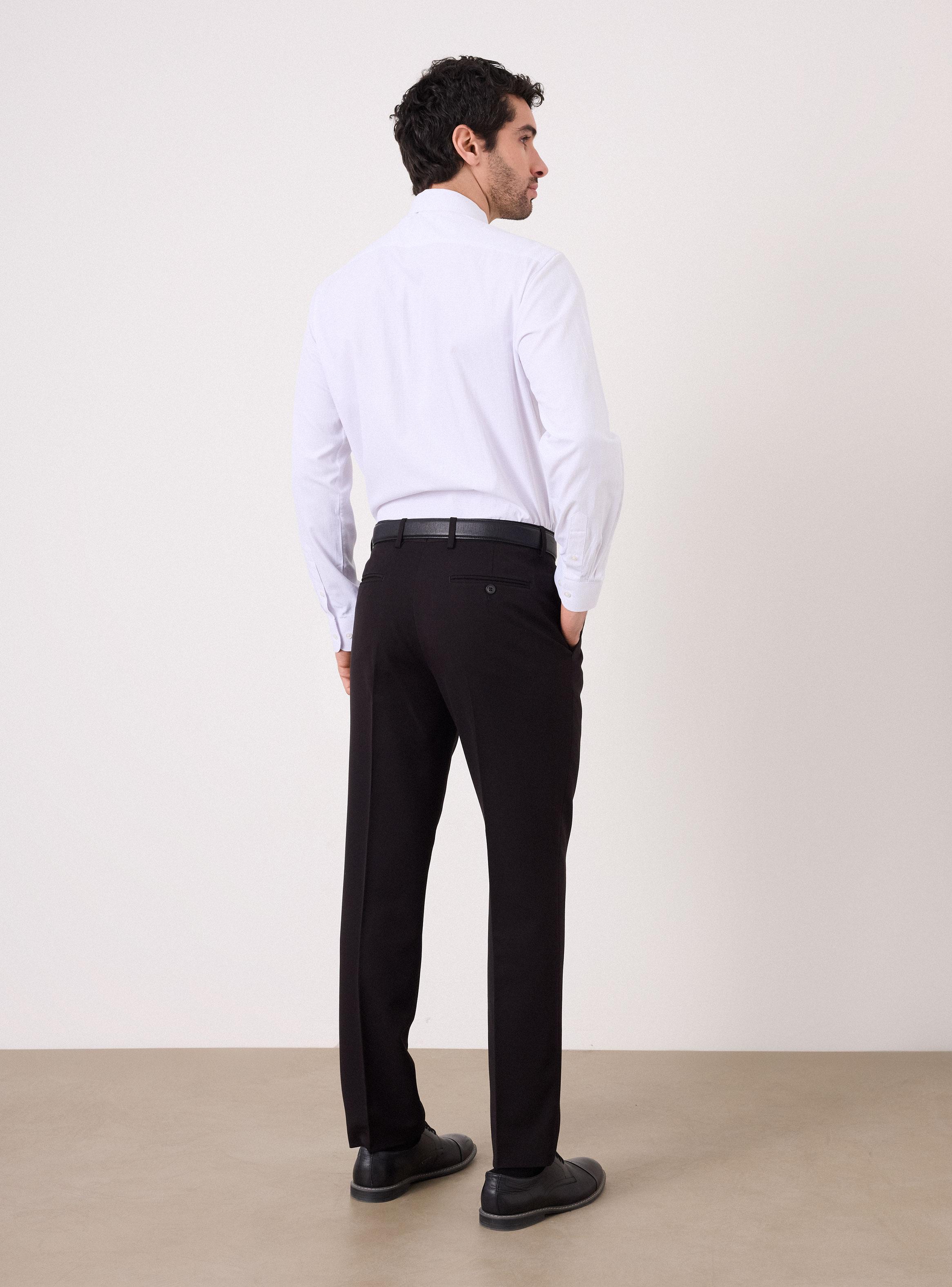 Pantalón Vestir Formal Slim Fit Spandex-5