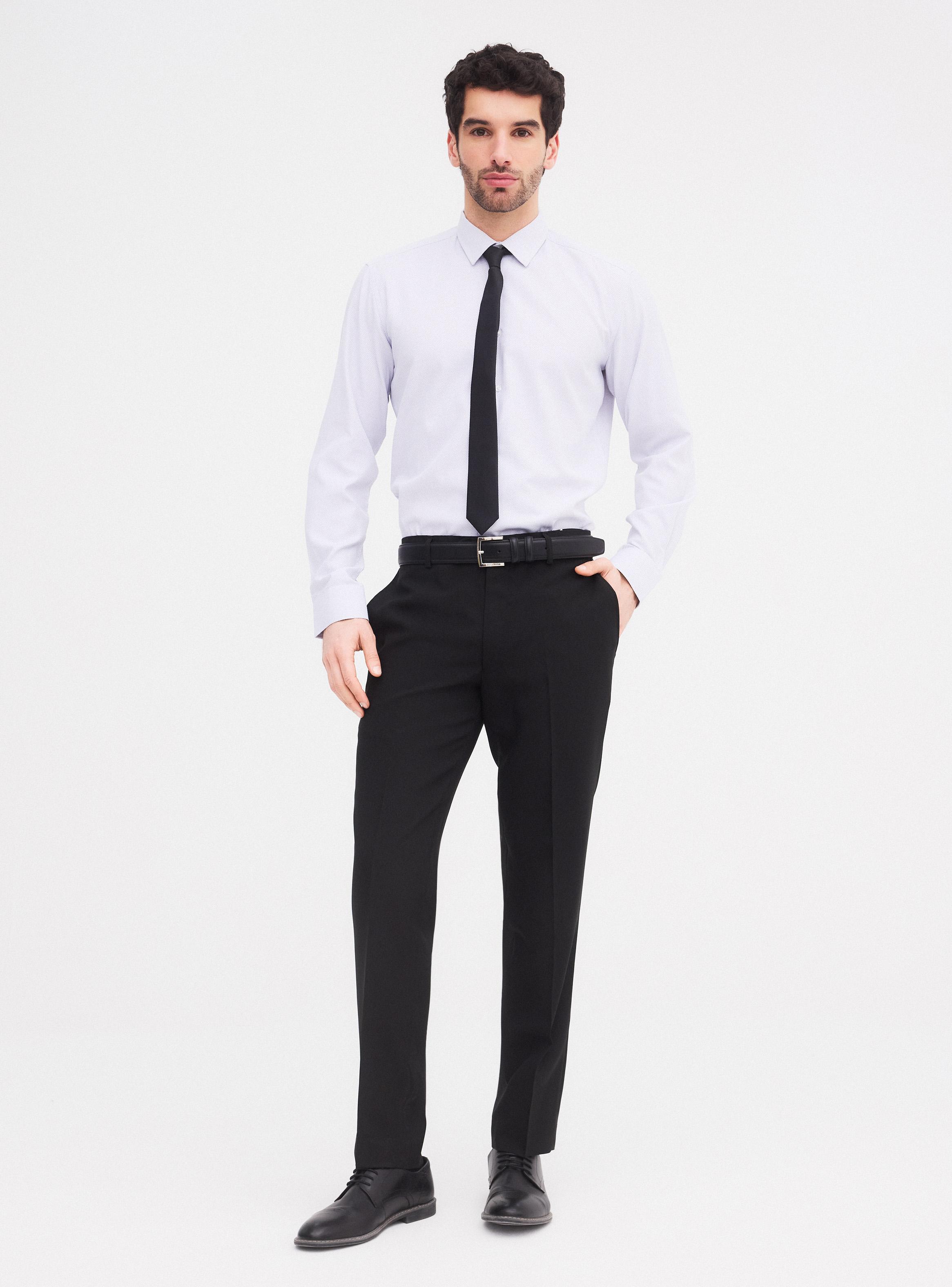 Pantalón Vestir Formal Slim Fit Oxford-4