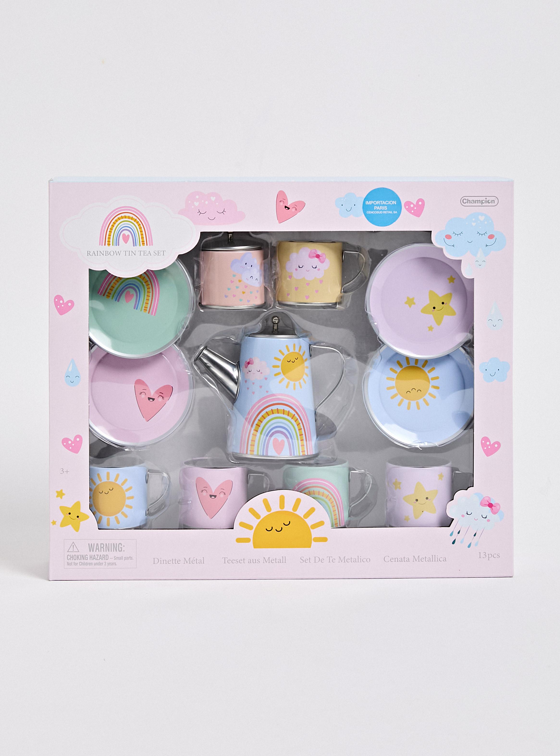 Accesorio Mini Hogar Set de Té Arcoíris 13 Piezas-2