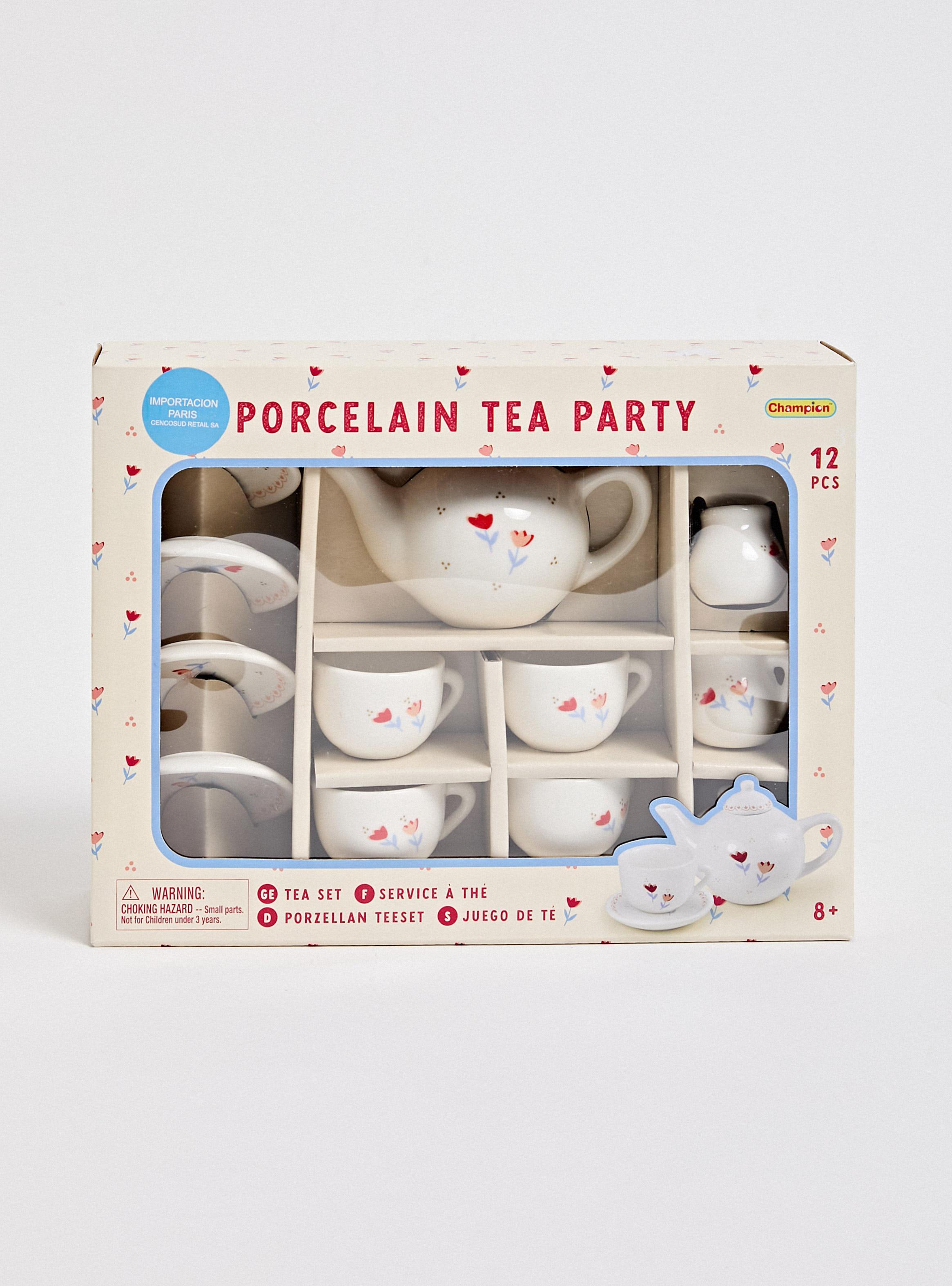 Accesorio Mini Hogar Set de Té Porcelana 12 Piezas-2