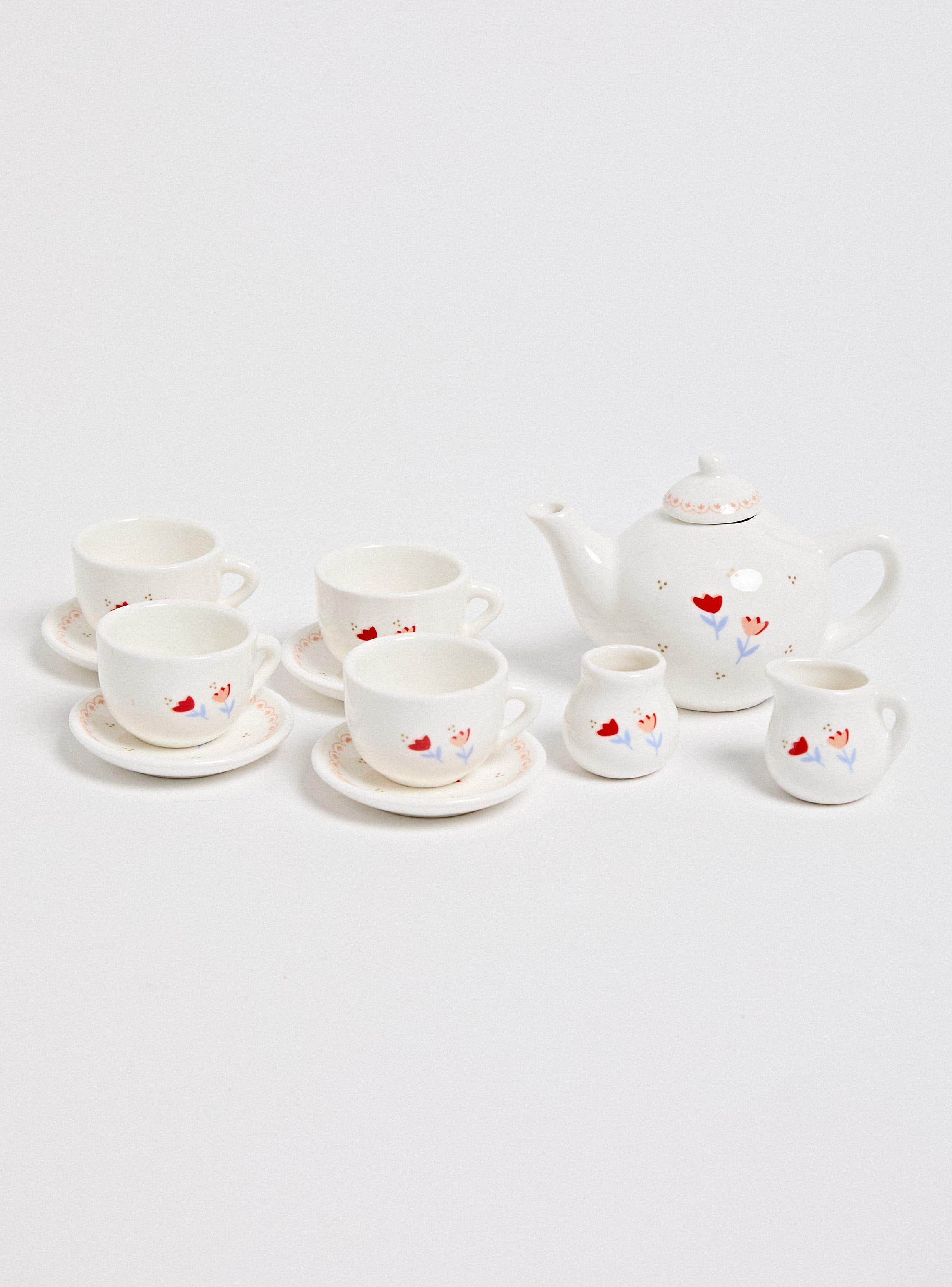 Accesorio Mini Hogar Set de Té Porcelana 12 Piezas-0