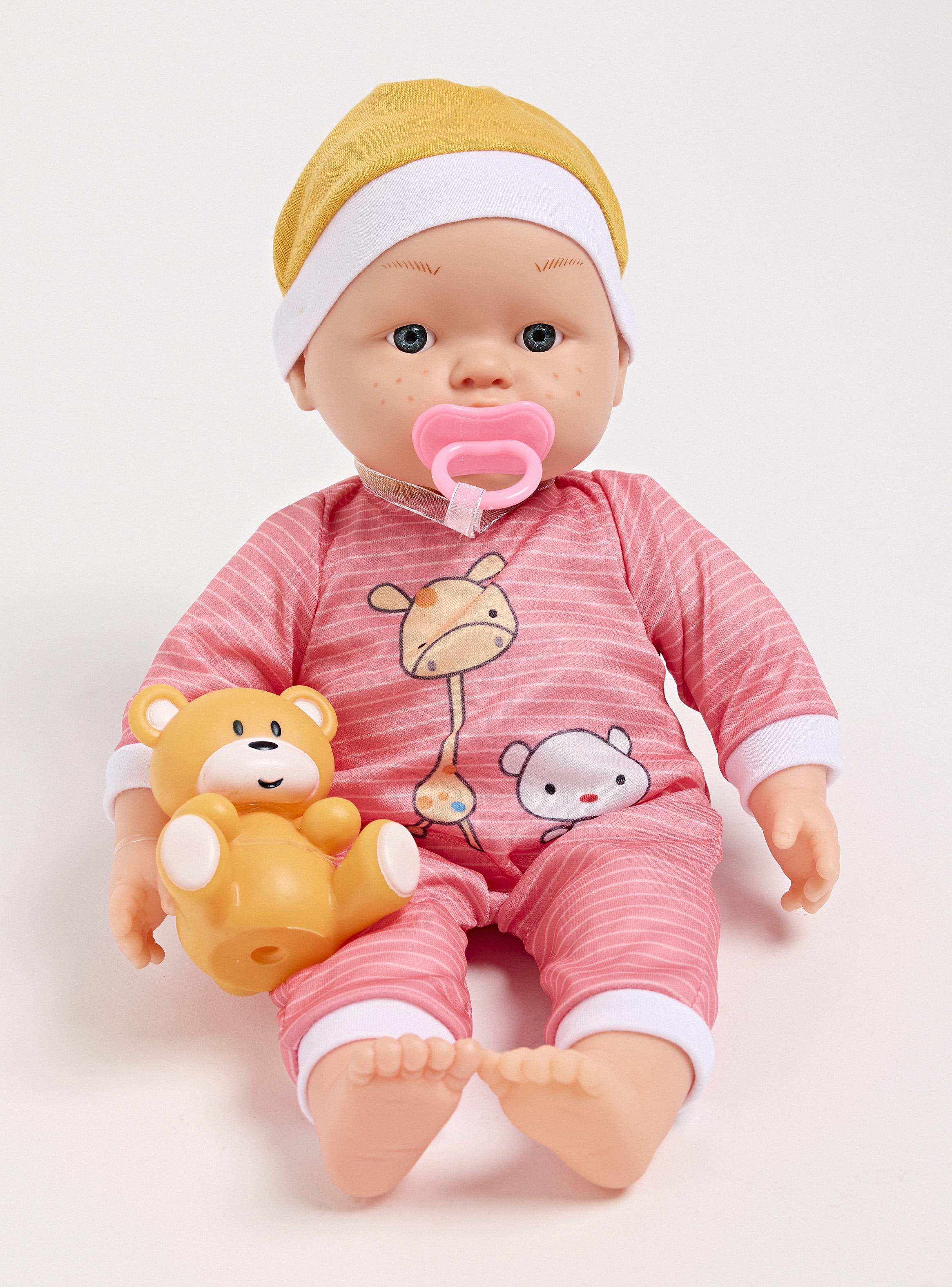 Muñeca Babyking Soft con Sonido + Osito-1