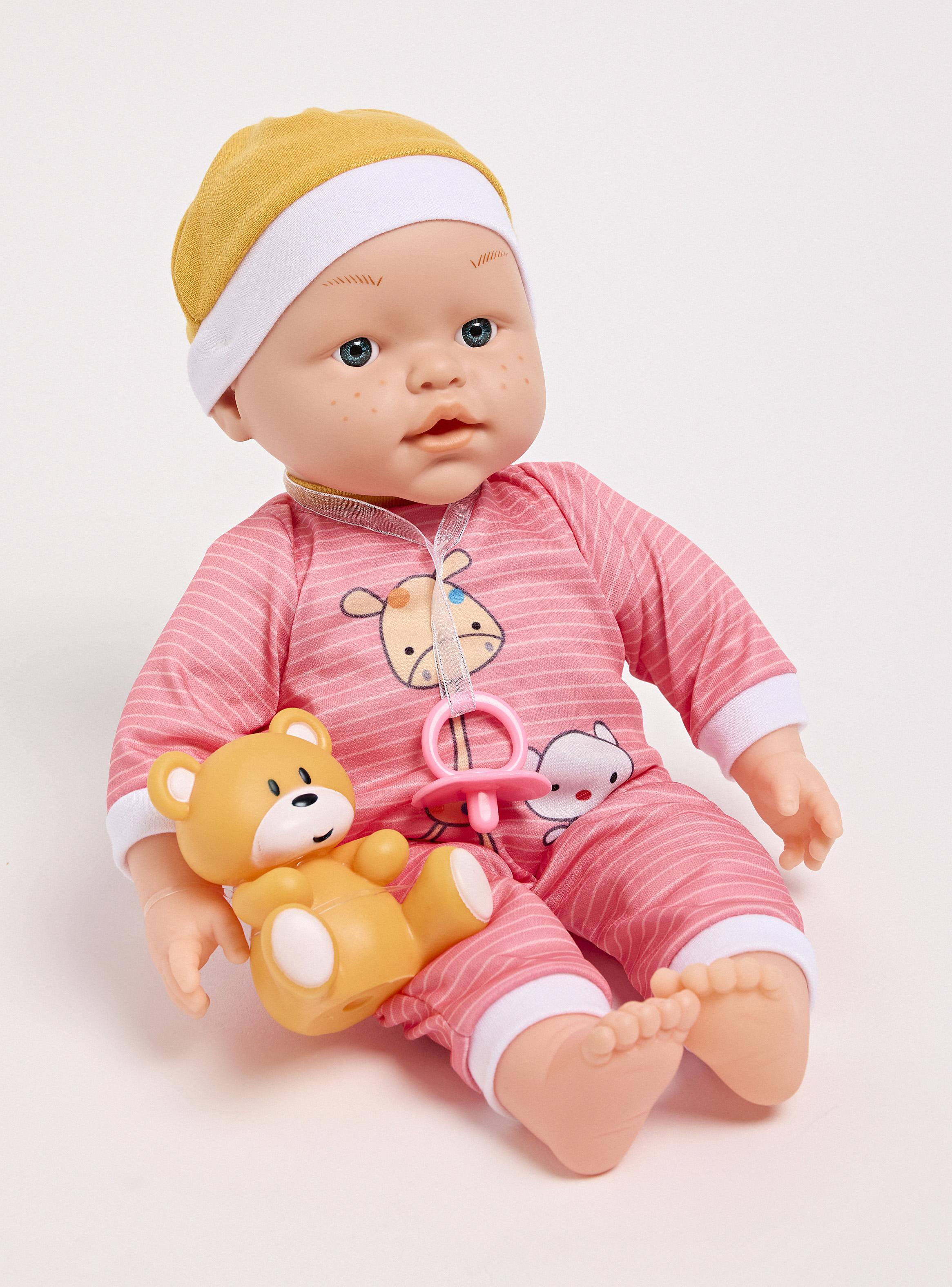 Muñeca Babyking Soft con Sonido + Osito-2