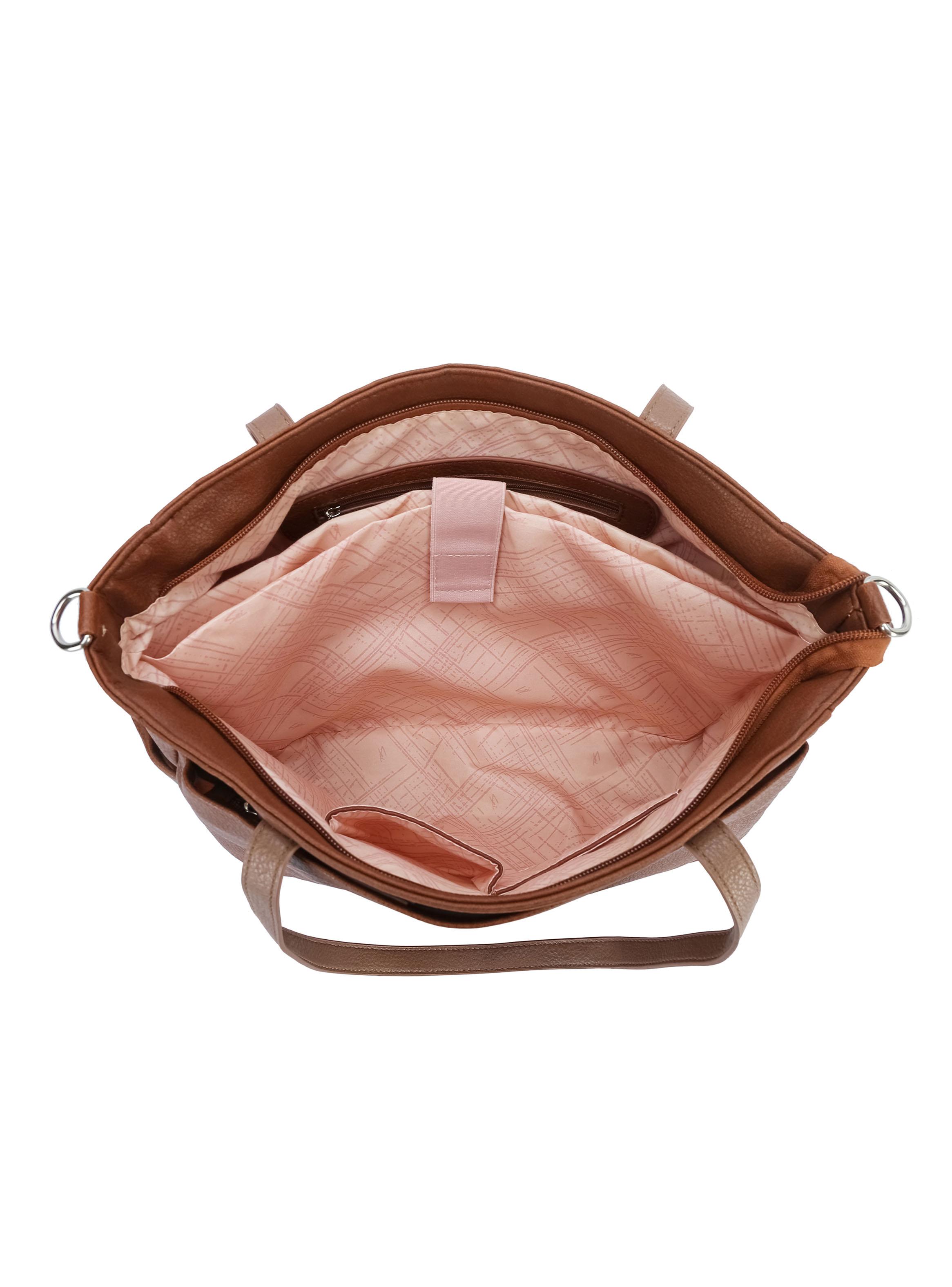 Cartera Tipo Bolso Porta Notebook Kiev Café-3