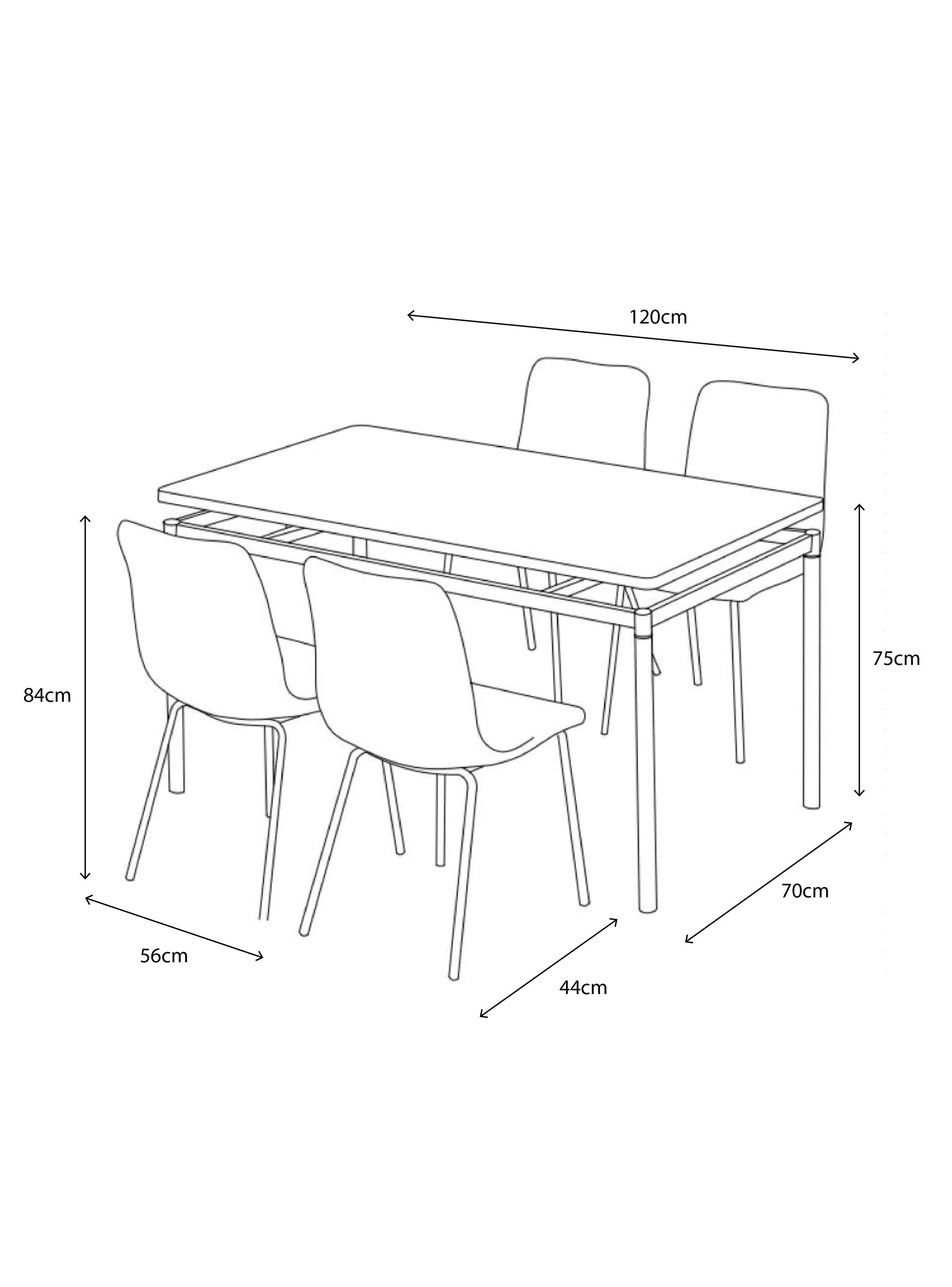 Juego de Comedor 4 Sillas Austin-2