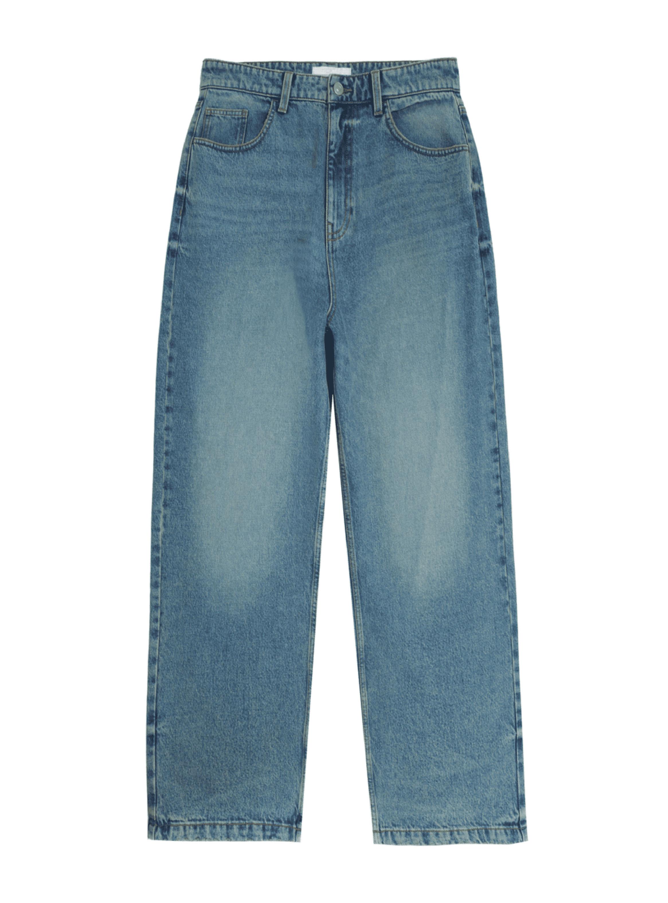 Jean Straight Fit Tiro Medio-5