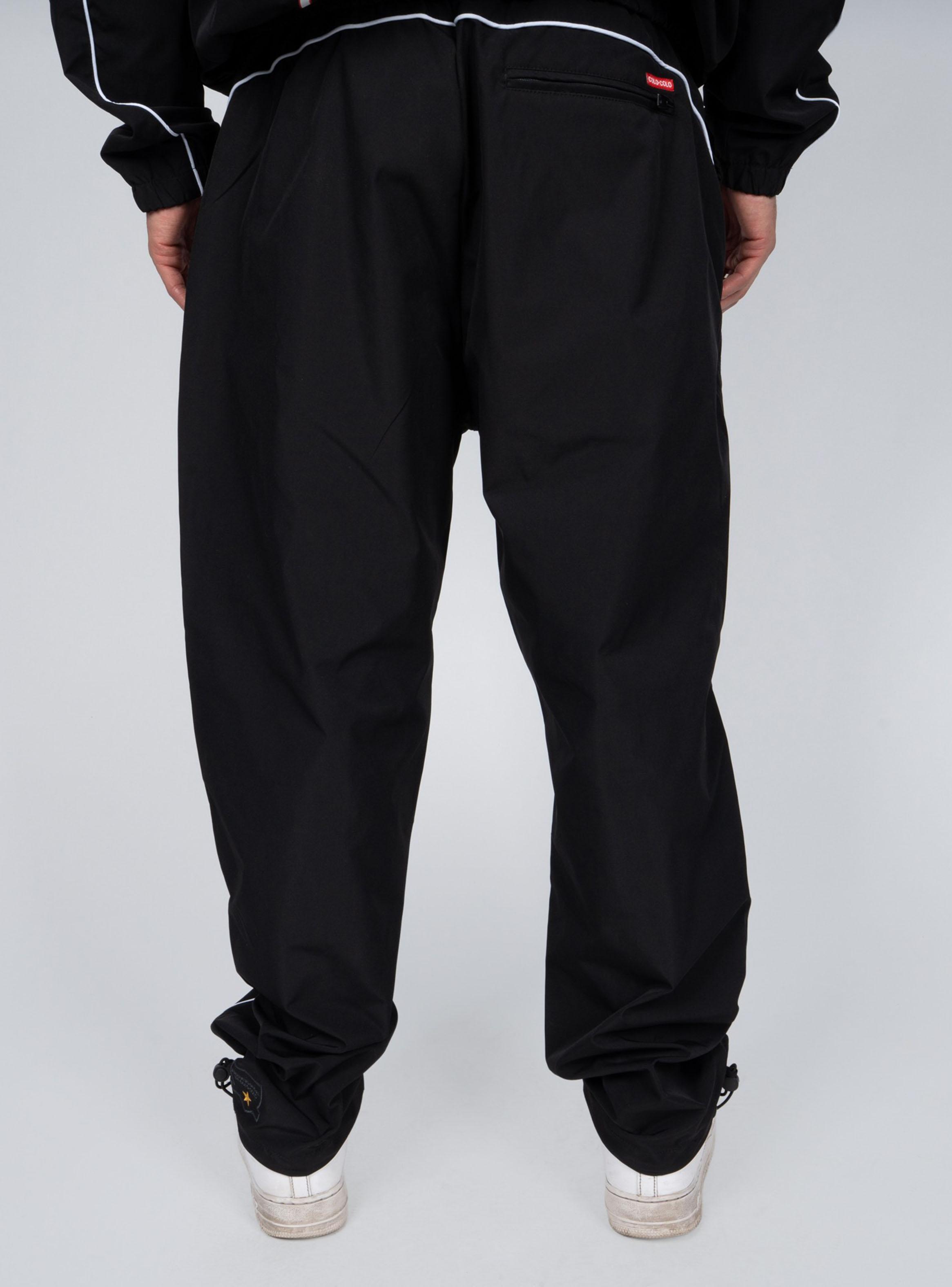 Buzo Deportivo Negro Detalles en Blanco-1