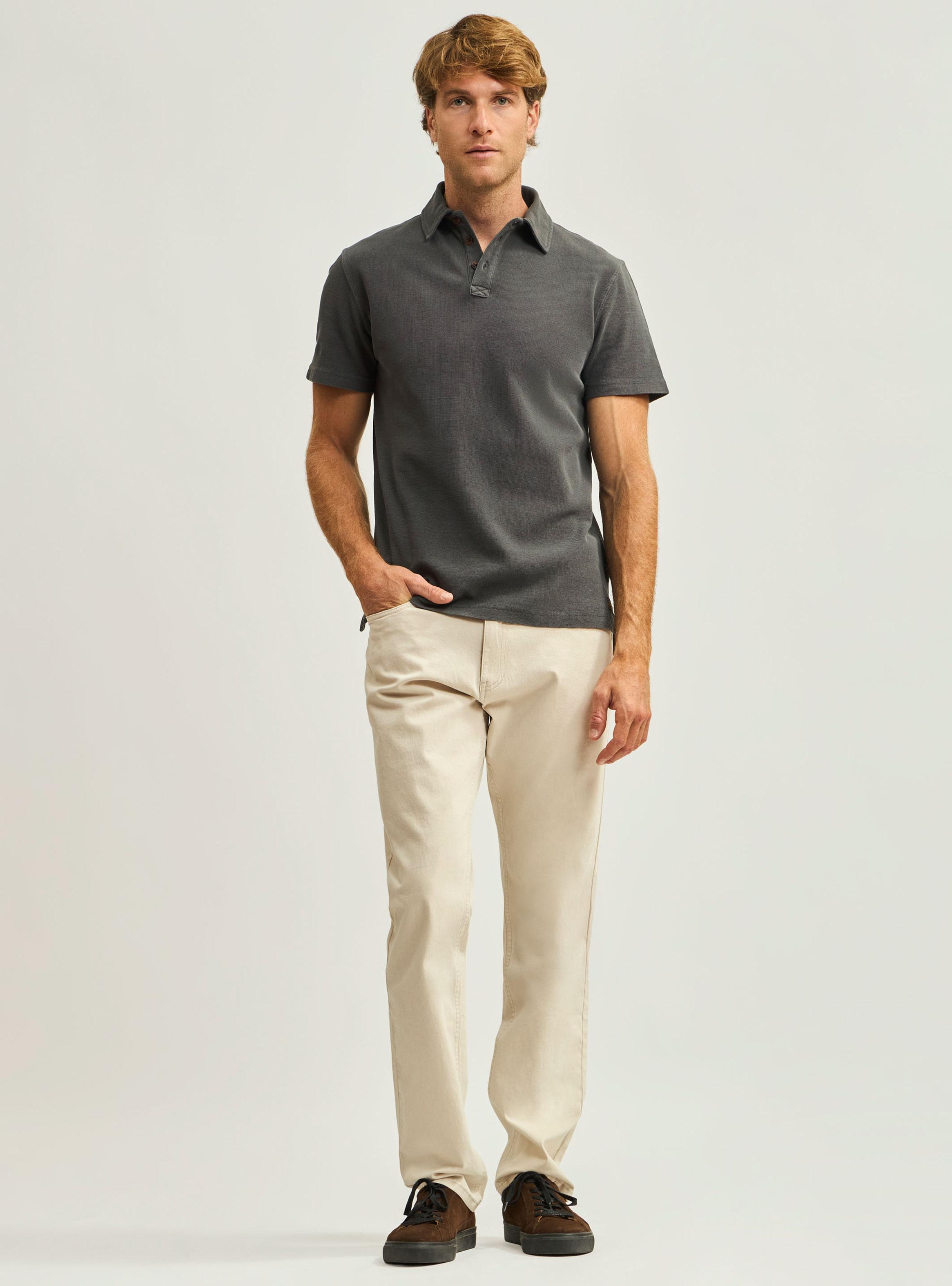 Polera Cuello Self Fabric Tela Waffle-3