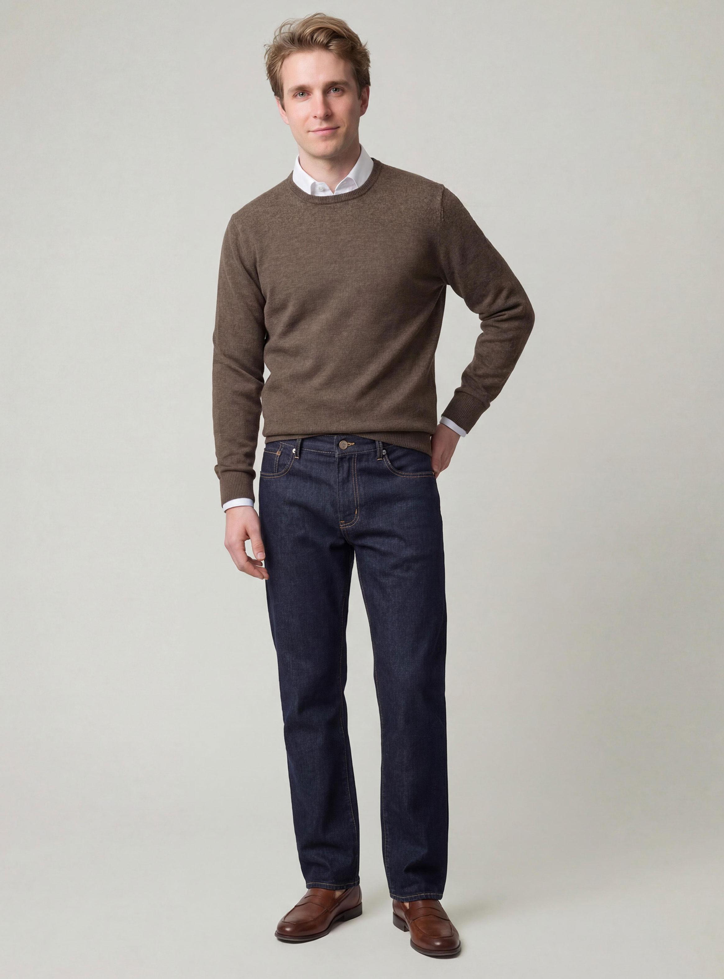 Sweater Liso Merino Cuello Redondo Regular-3