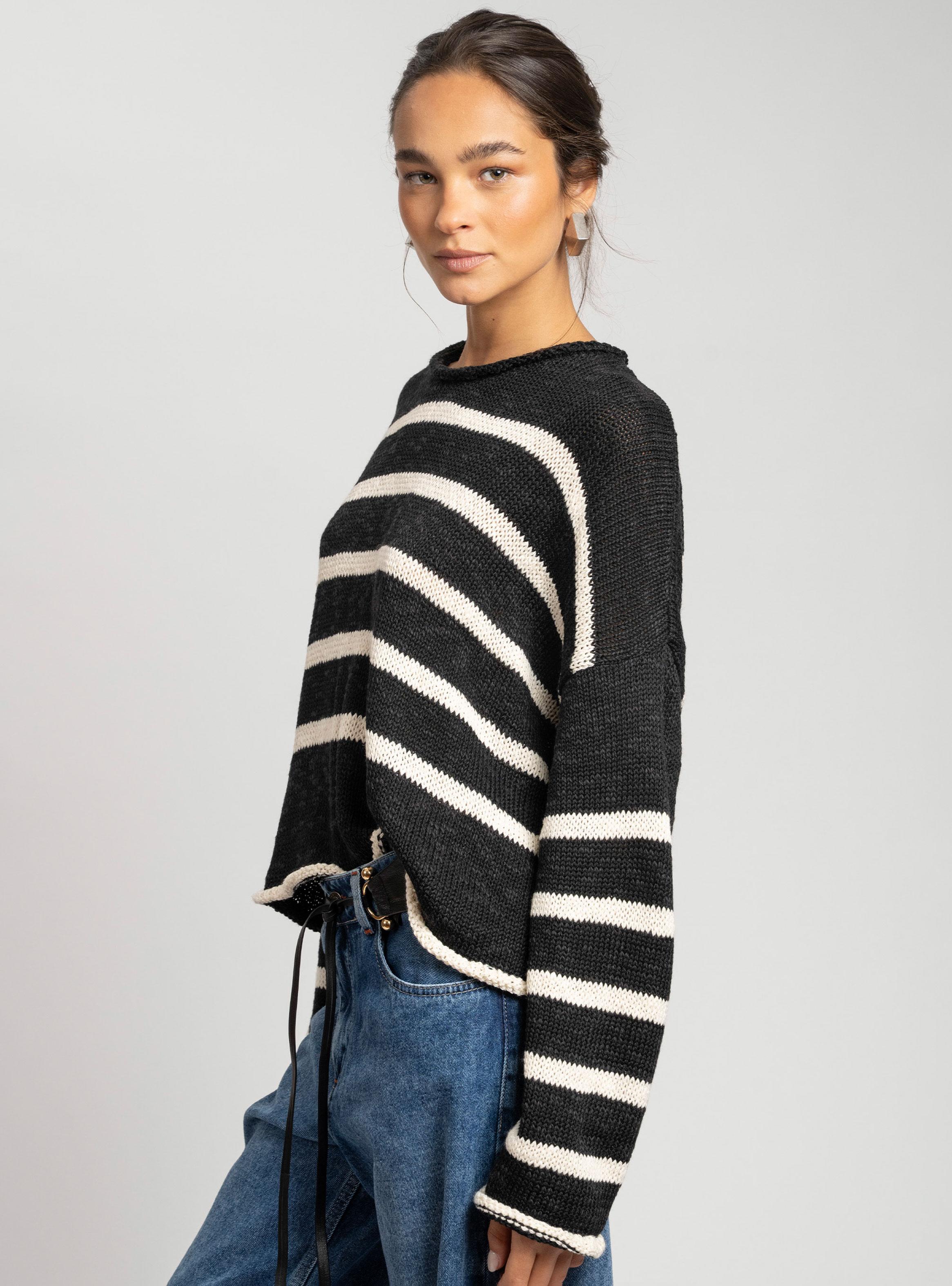 Chaleco Rayas Breda Negro-3