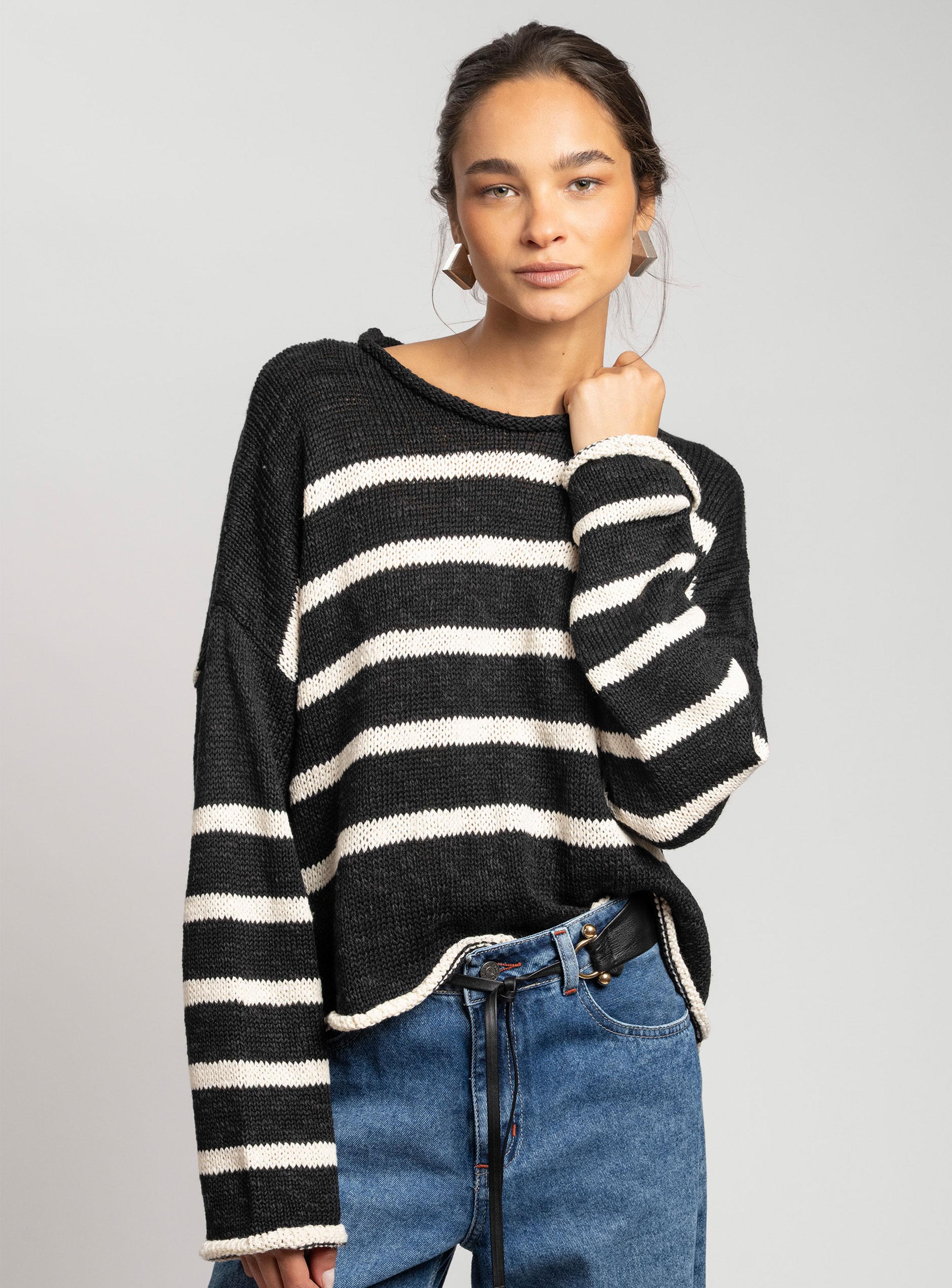 Chaleco Rayas Breda Negro-2