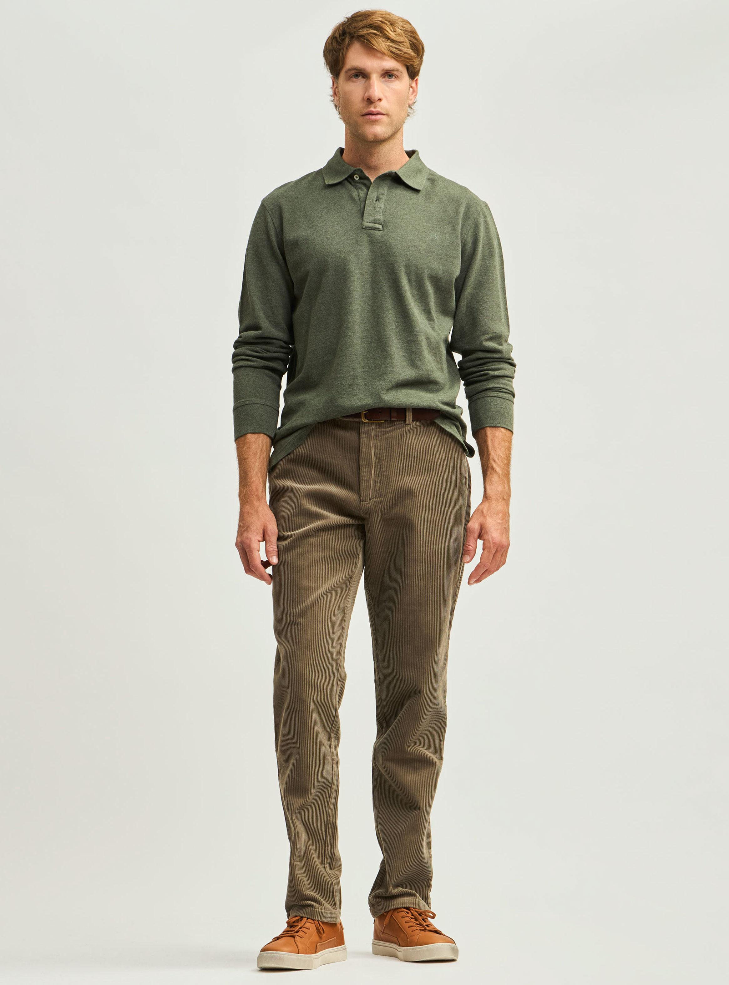 Polera Pique Manga Larga Lisa Regular-3