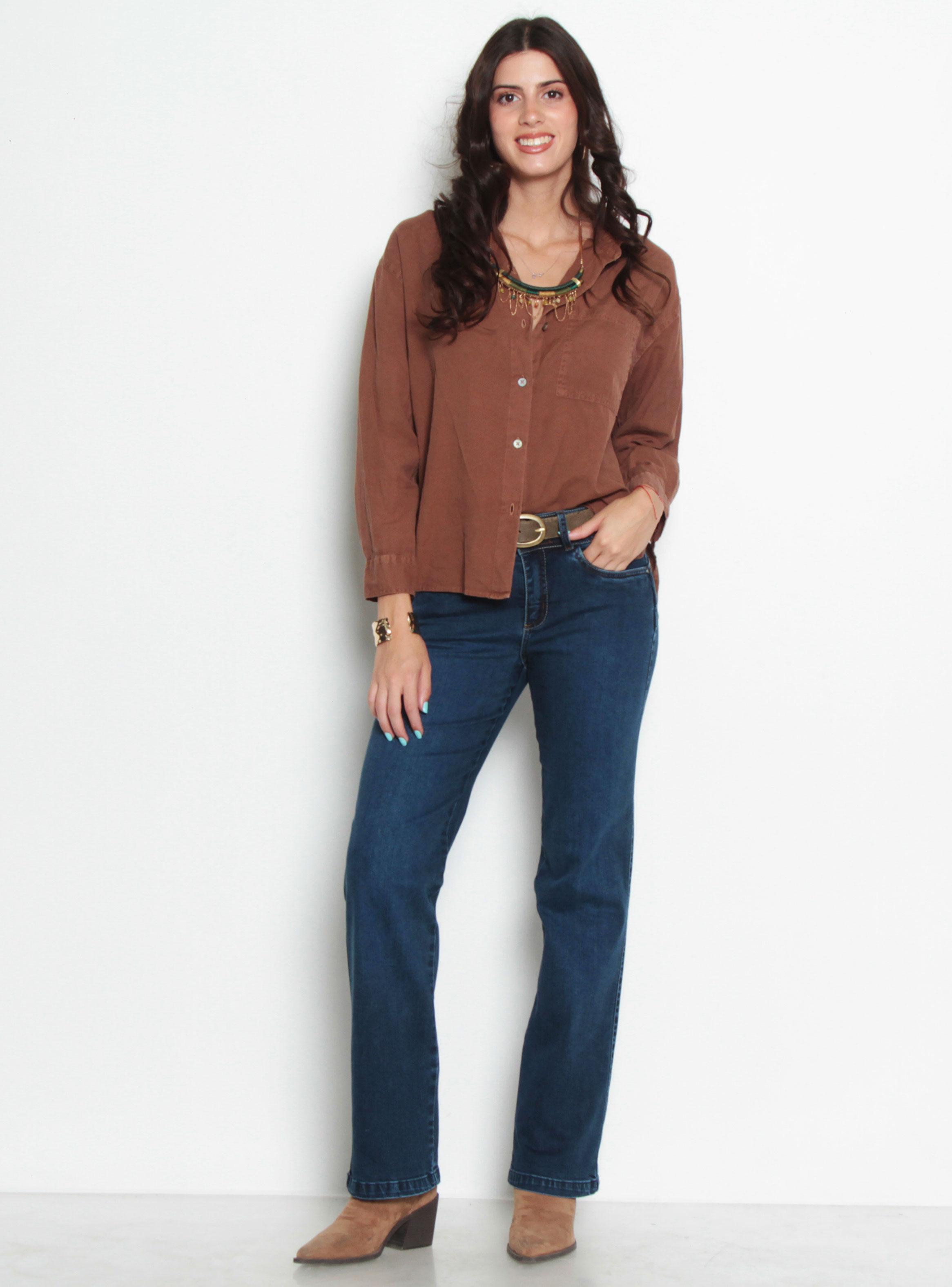 Jeans Recto Push In Push Up Pretina Media 2 Botones-3