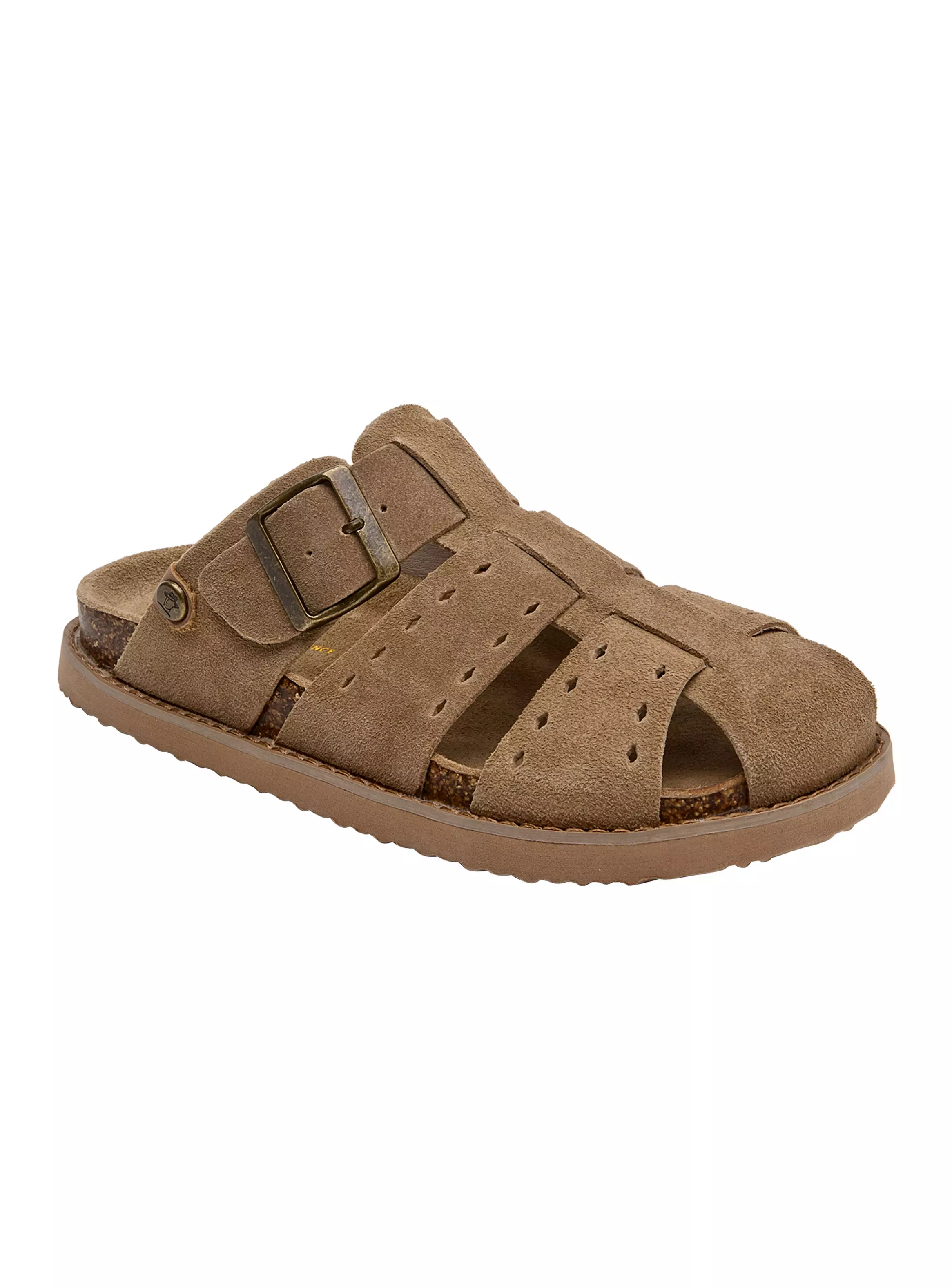 Sandalia Punta Cerrada Metida Cuero PJM0350 Mujer-1