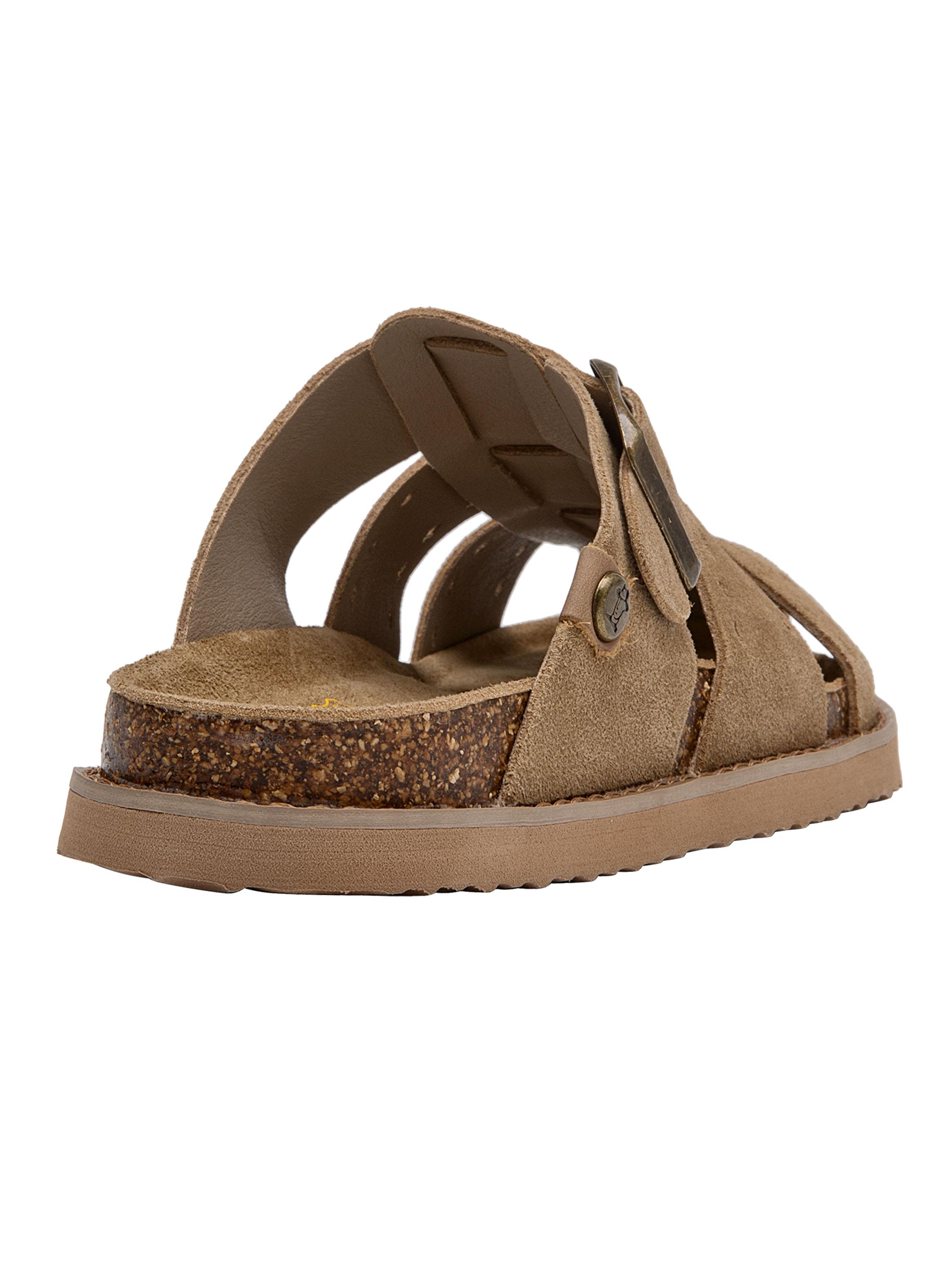 Sandalia Punta Cerrada Metida Cuero PJM0350 Mujer-4