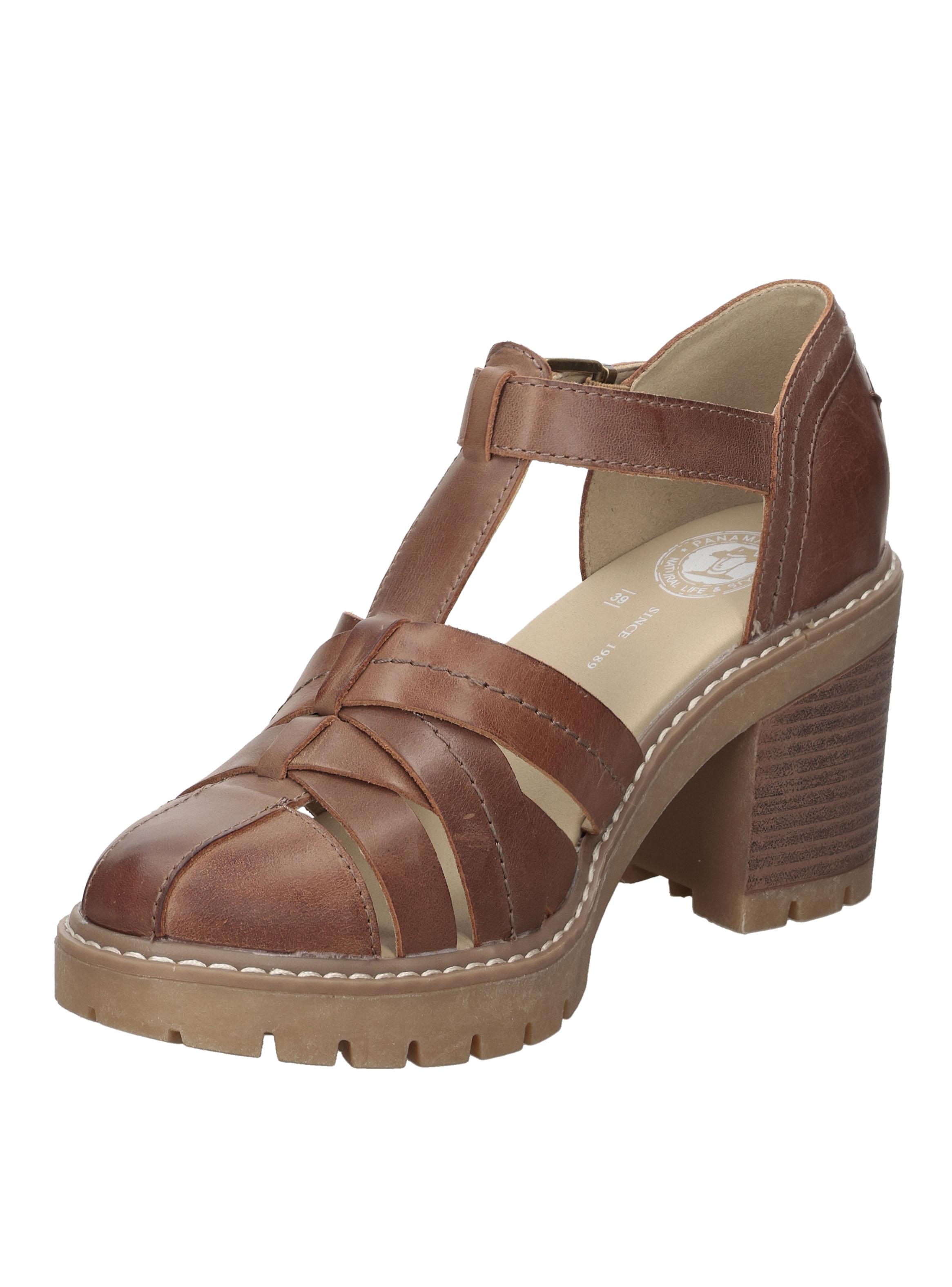 Sandalia Cuero Talon Cubierto y Punta Pjm0368 Mujer-3