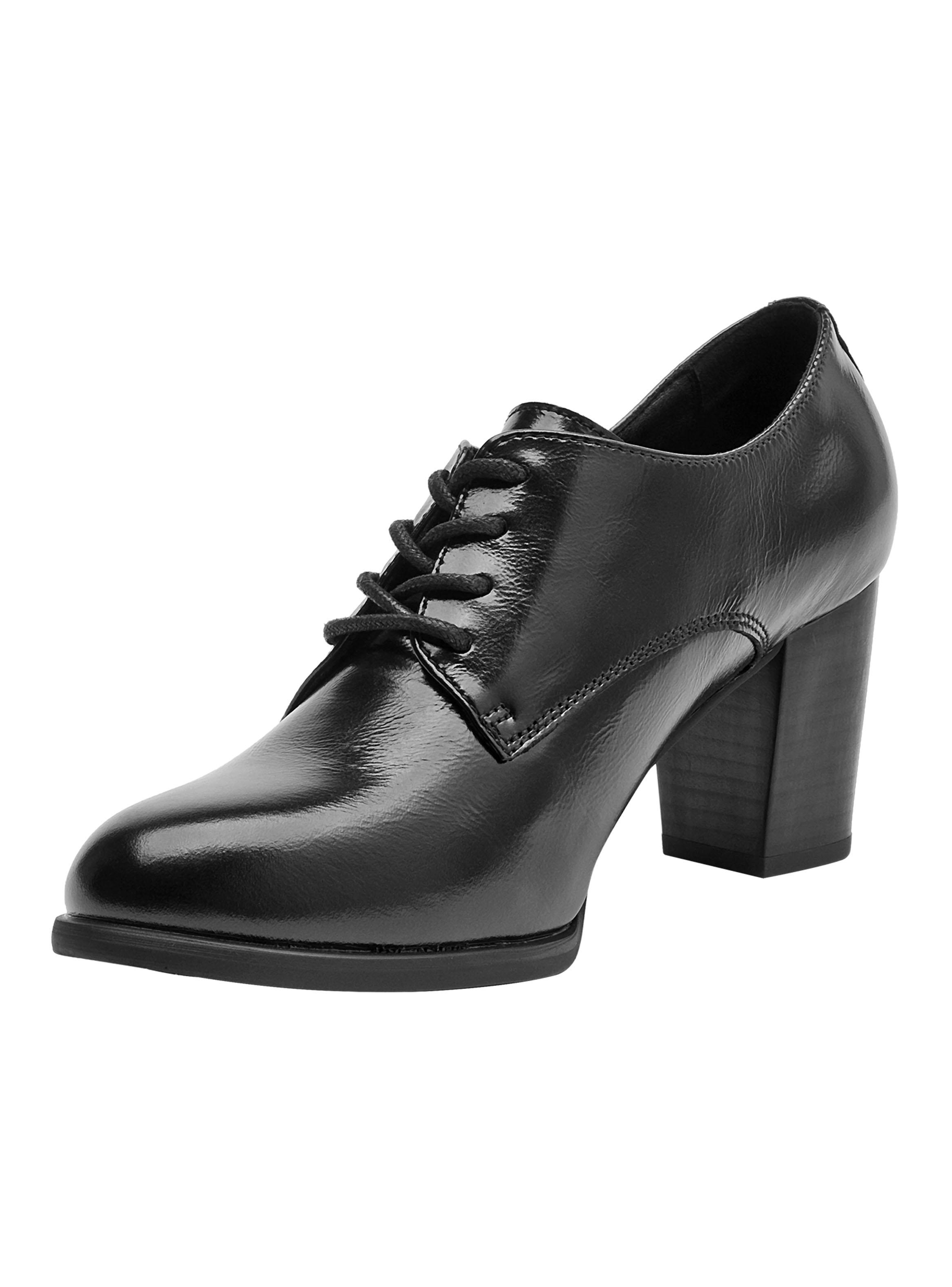 Zapato Casual Taco Alto Cuero Mujer-3