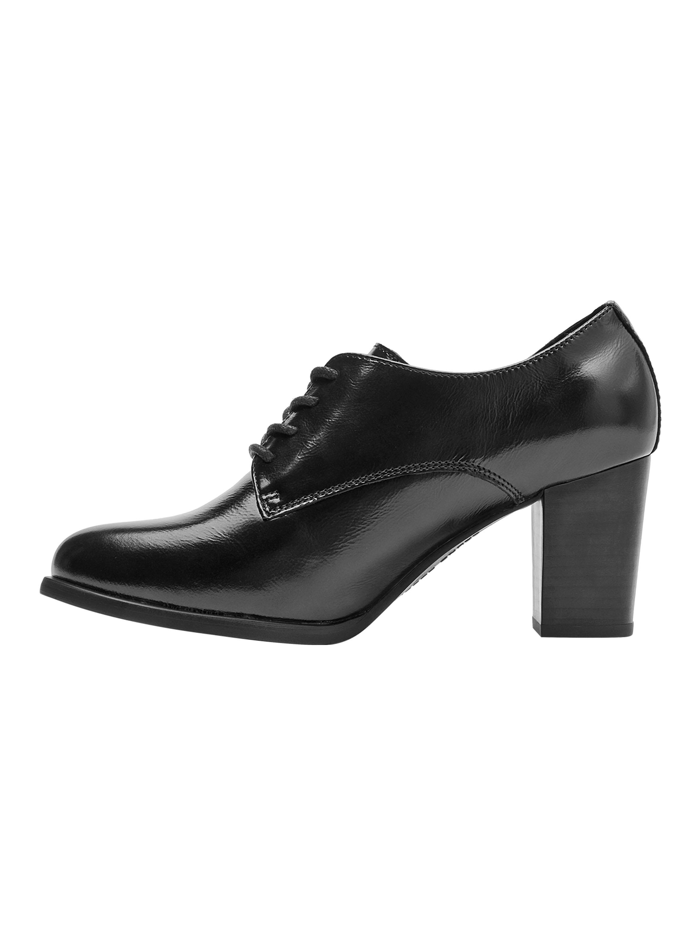 Zapato Casual Taco Alto Cuero Mujer-2