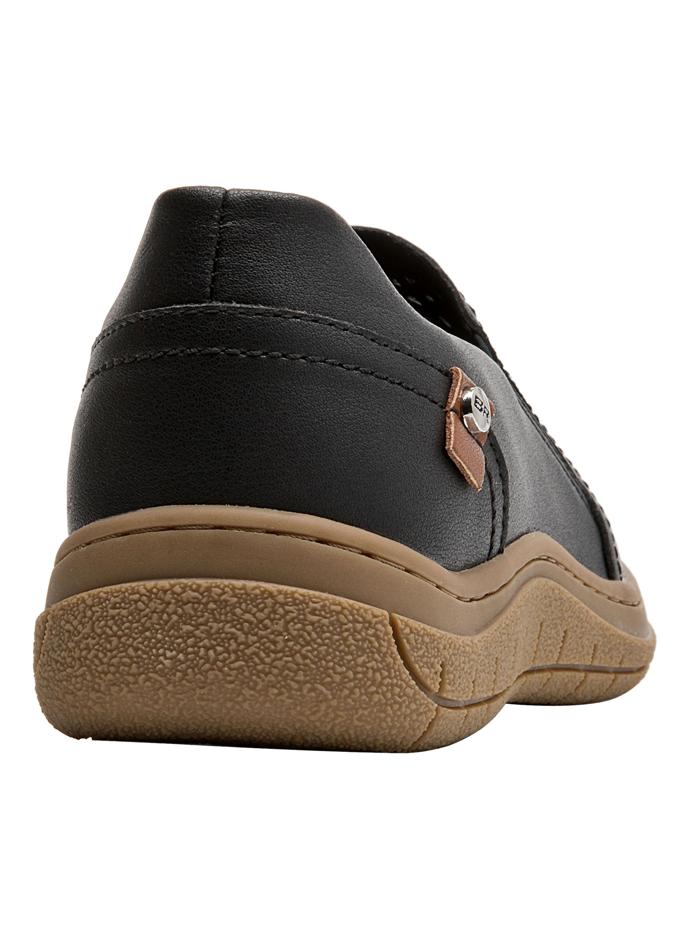 Zapato Casual Black BRM0064 Slip On CueroMujer-4